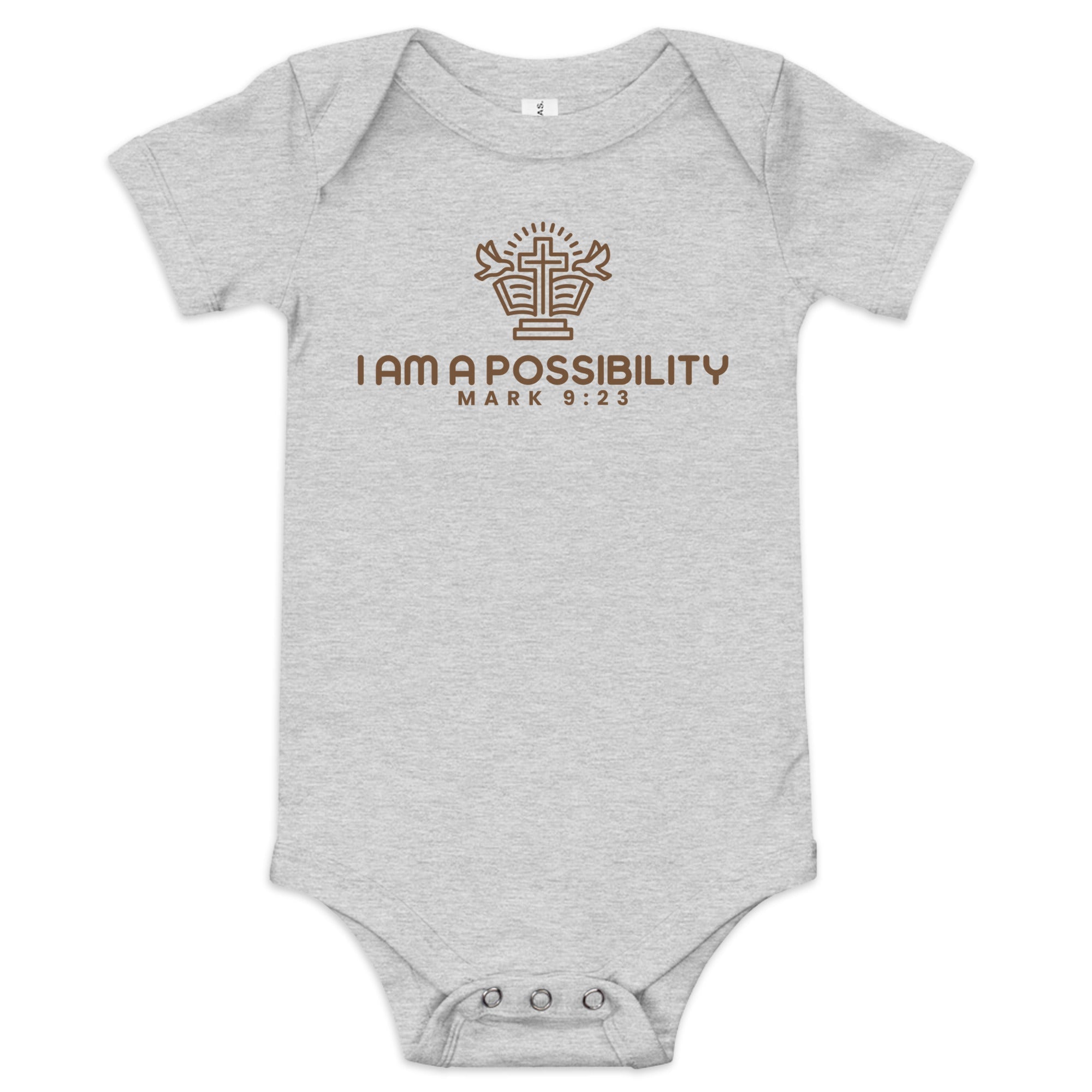 Baby Short Sleeve Bodysuit, 100% Cotton - His World For Us