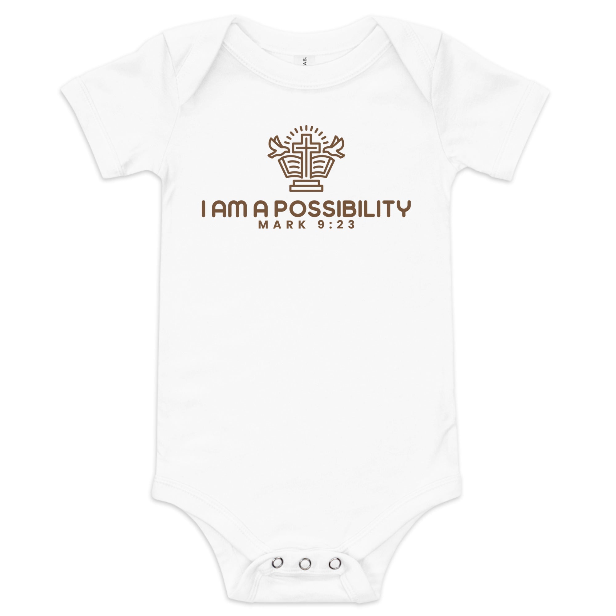 Baby Short Sleeve Bodysuit, 100% Cotton - His World For Us