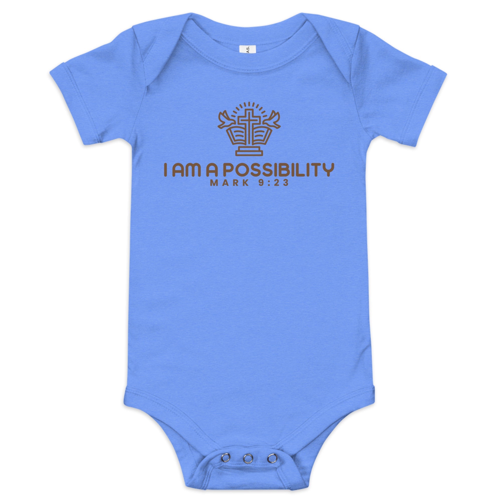 Baby Short Sleeve Bodysuit, 100% Cotton - His World For Us