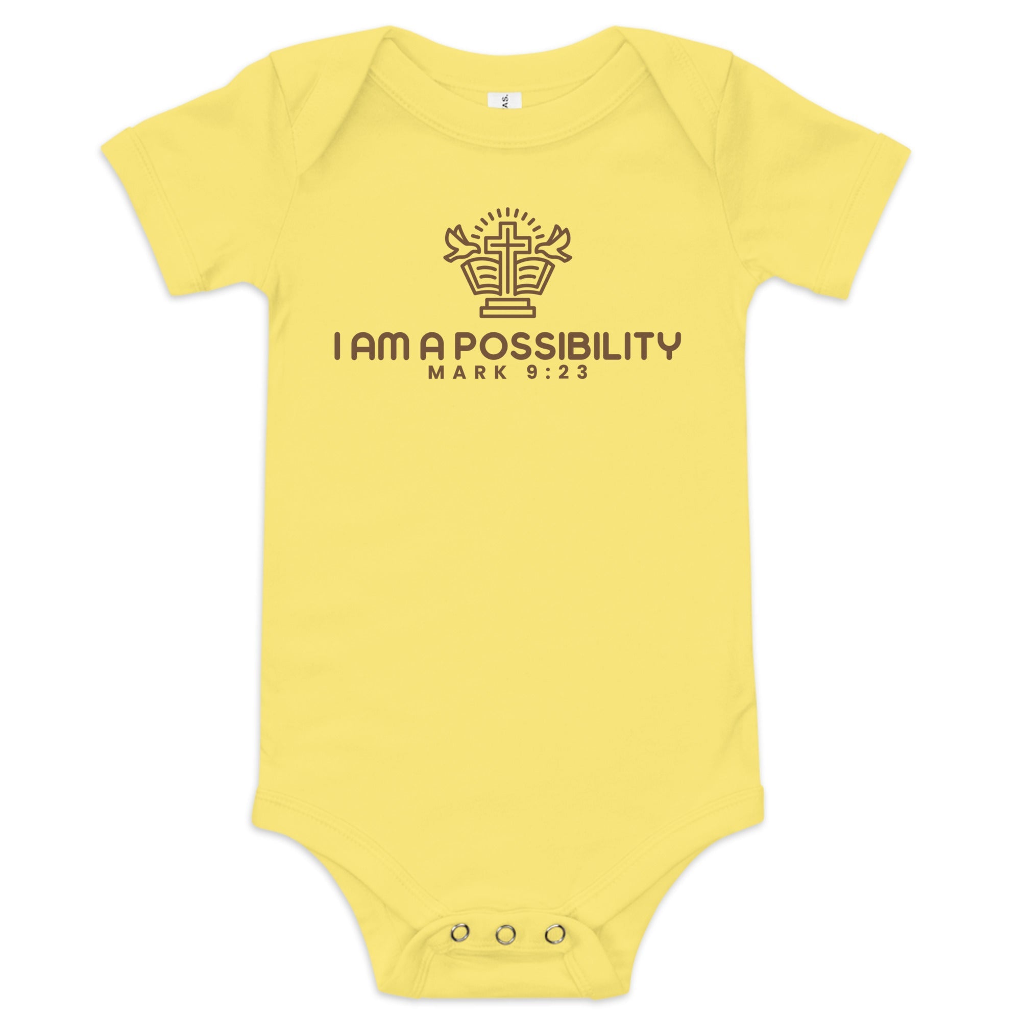 Baby Short Sleeve Bodysuit, 100% Cotton - His World For Us