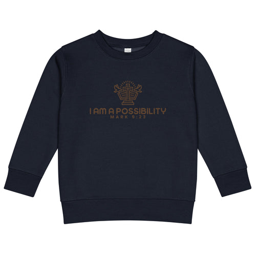 Kids Crew Neck Sweatshirt | Cozy & Faith - Inspired - His World For Us