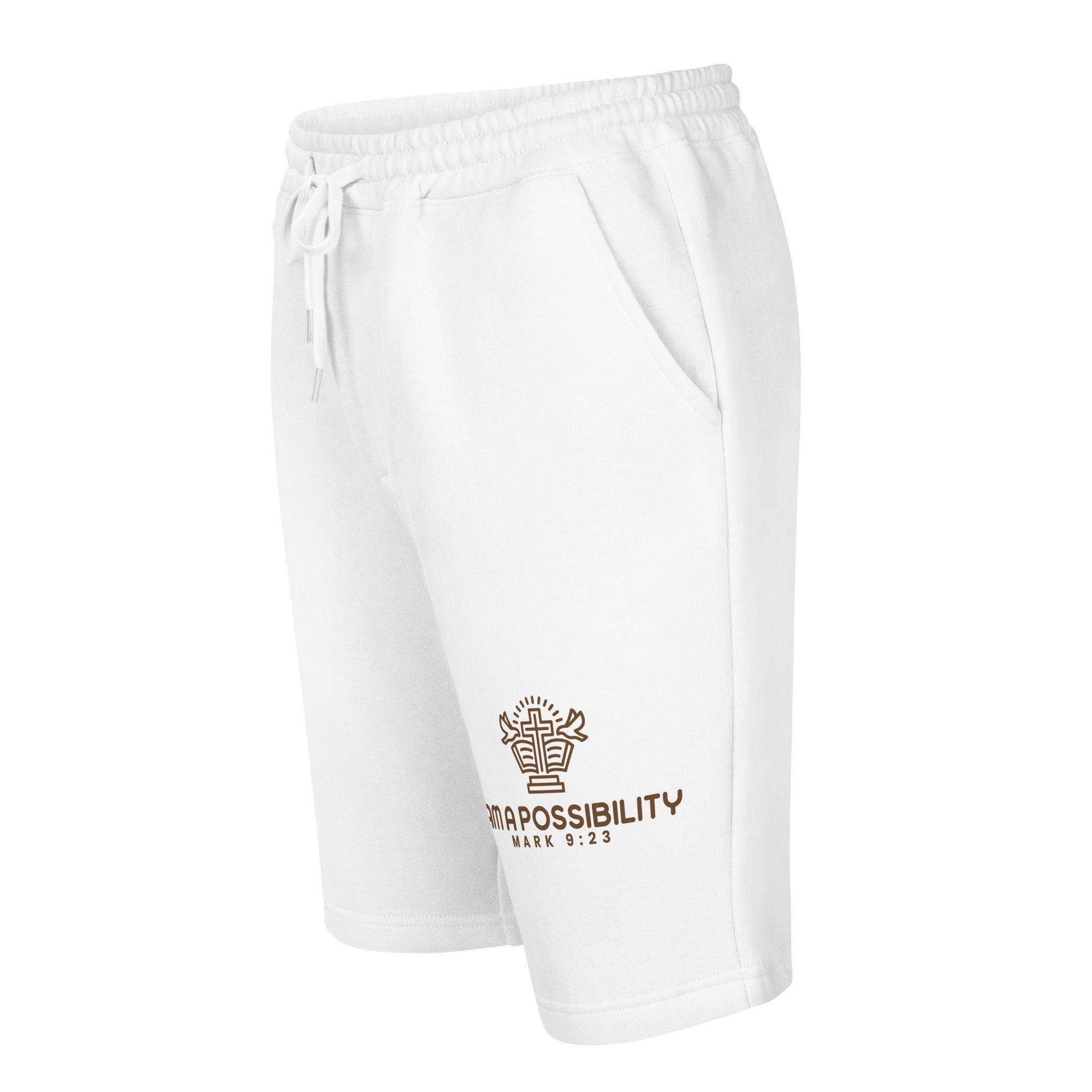Men's Fleece Shorts for Everyday Wear - I Am a Possibility - His World For Us