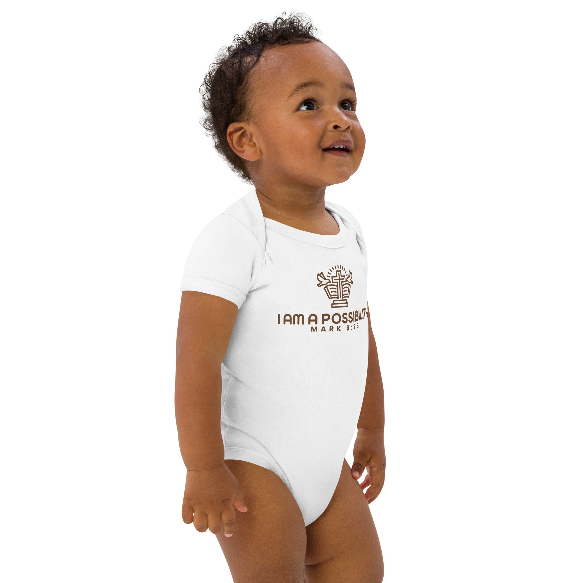 Organic cotton baby bodysuit - His World For Us
