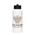 Stainless steel water bottle with a straw lid - His World For Us