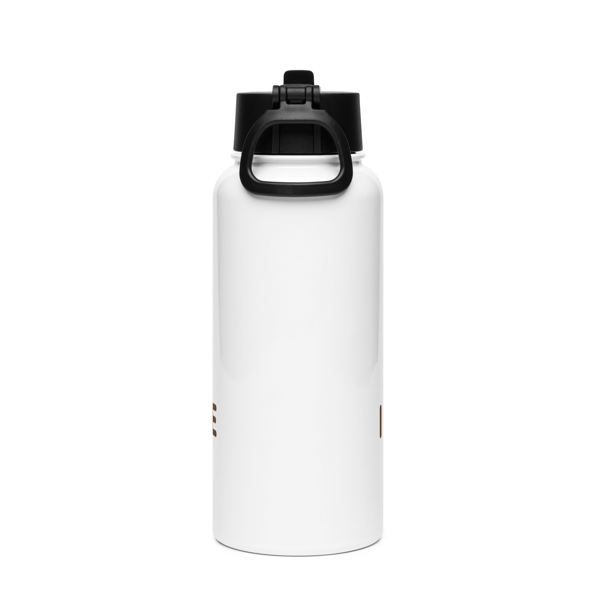 Stainless steel water bottle with a straw lid - His World For Us