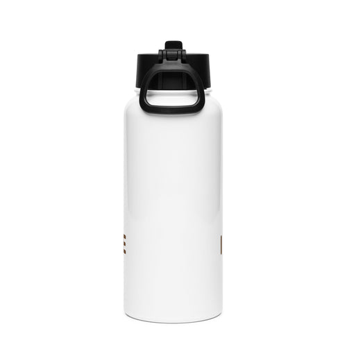Stainless steel water bottle with a straw lid - His World For Us