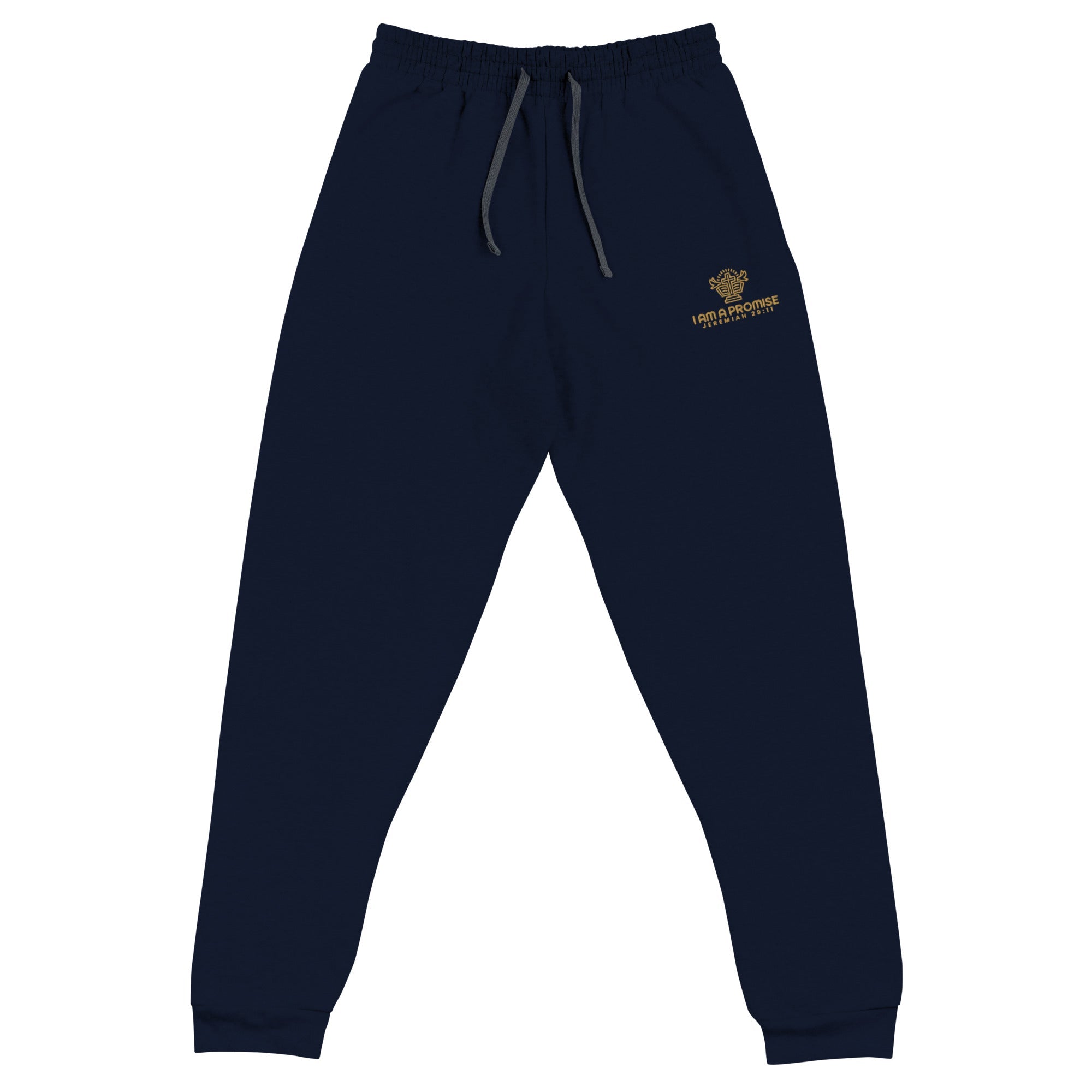 Unisex Cotton Blend Tapered Joggers with Pockets - His World For Us