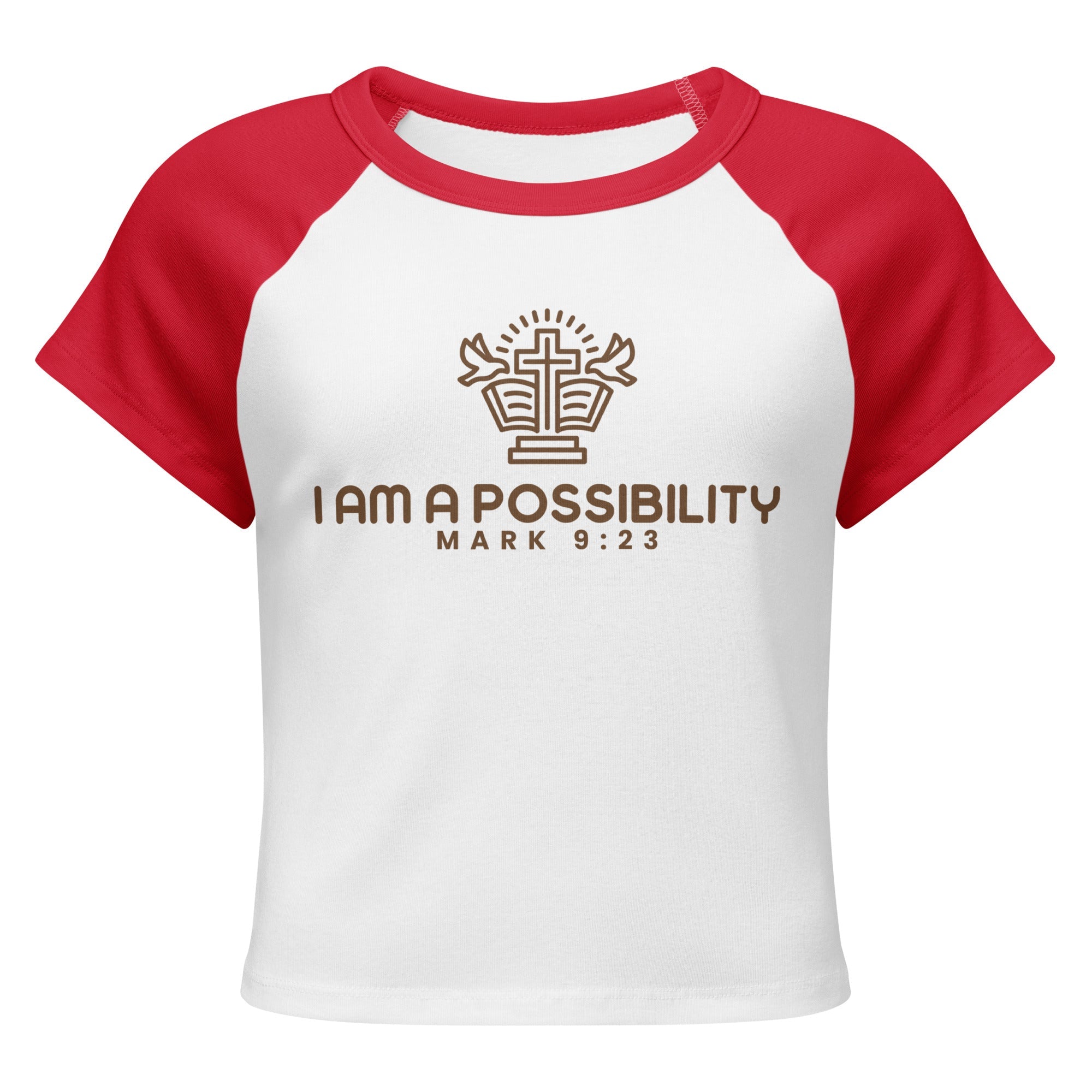 Women's Micro Rib Raglan Baby Tee – Cotton Blend, Fitted - His World For Us