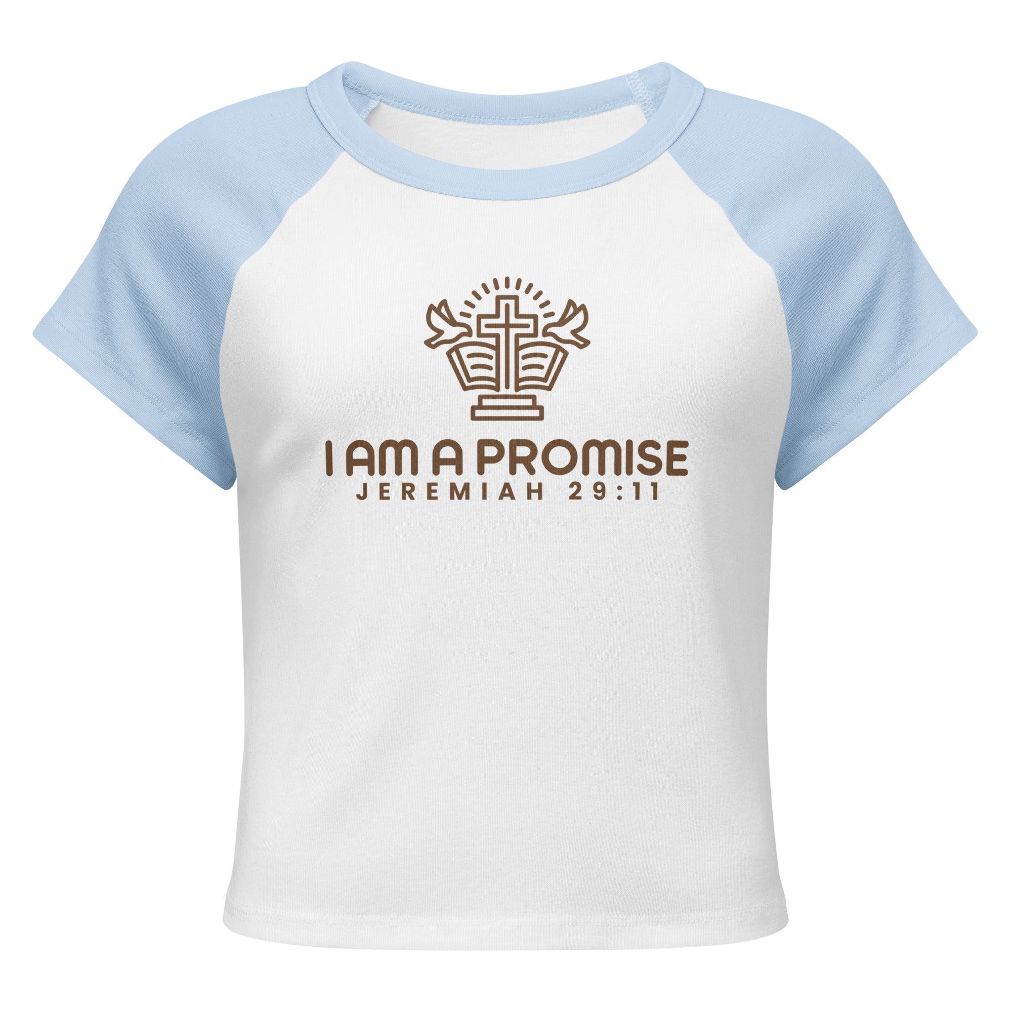 Women's Micro Rib Raglan Baby Tee – Cotton Blend, Fitted - His World For Us