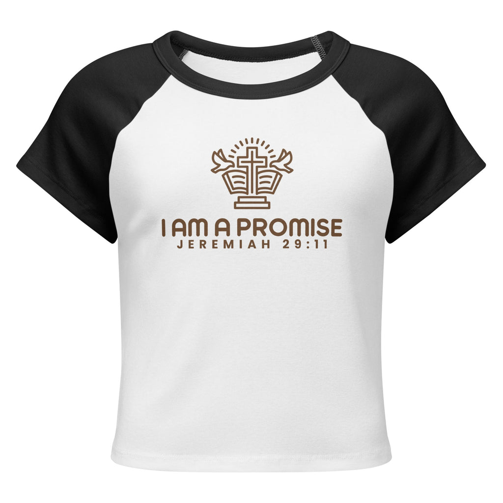 Women's Micro Rib Raglan Baby Tee – Cotton Blend, Fitted - His World For Us