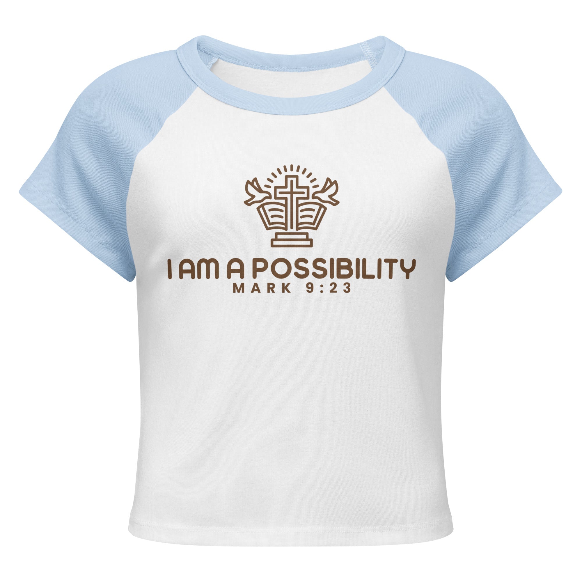 Women's Micro Rib Raglan Baby Tee – Cotton Blend, Fitted - His World For Us