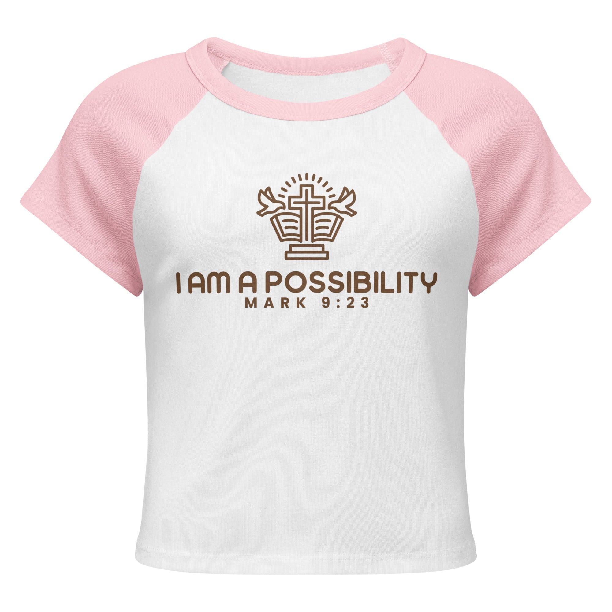 Women's Micro Rib Raglan Baby Tee – Cotton Blend, Fitted - His World For Us