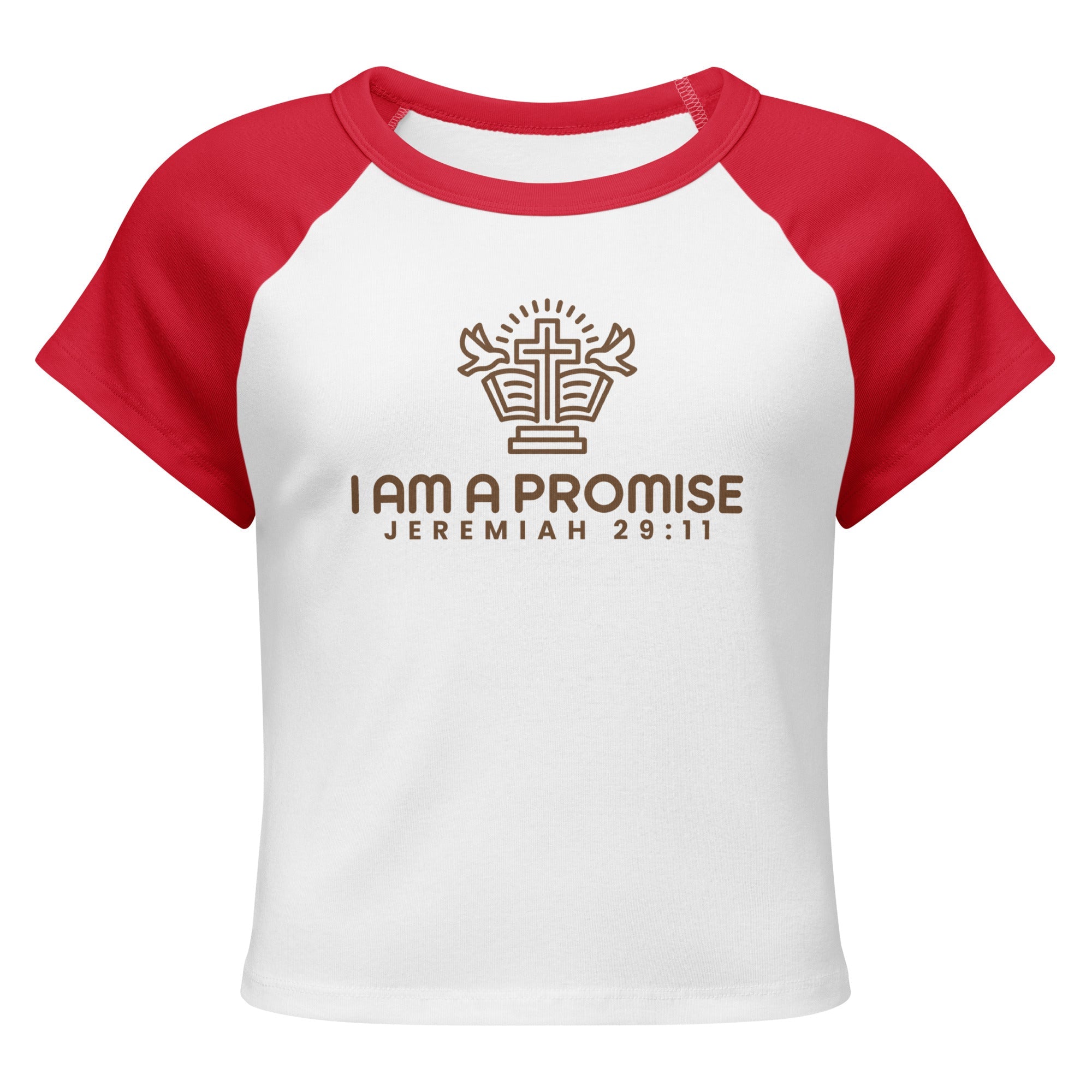 Women's Micro Rib Raglan Baby Tee – Cotton Blend, Fitted - His World For Us