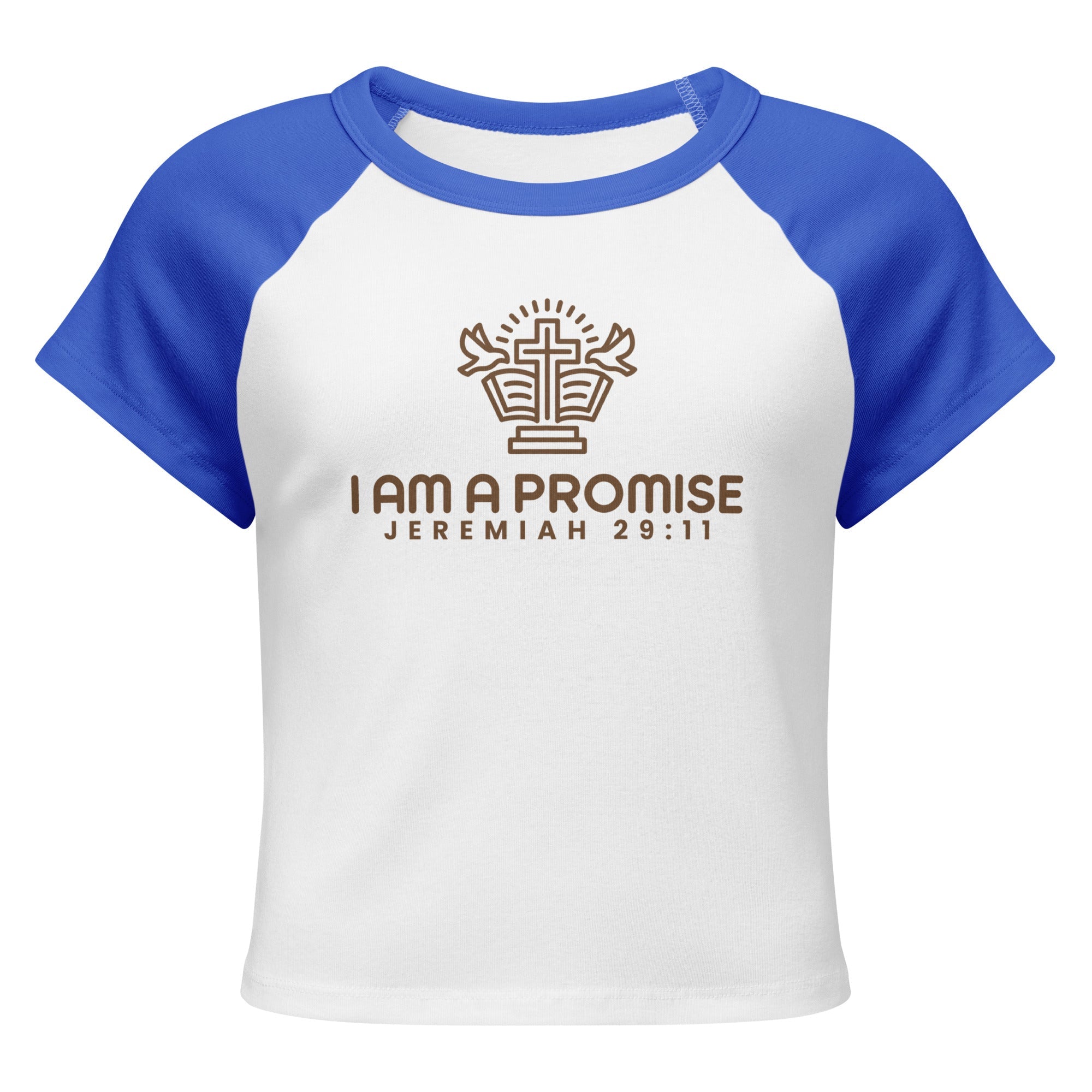 Women's Micro Rib Raglan Baby Tee – Cotton Blend, Fitted - His World For Us