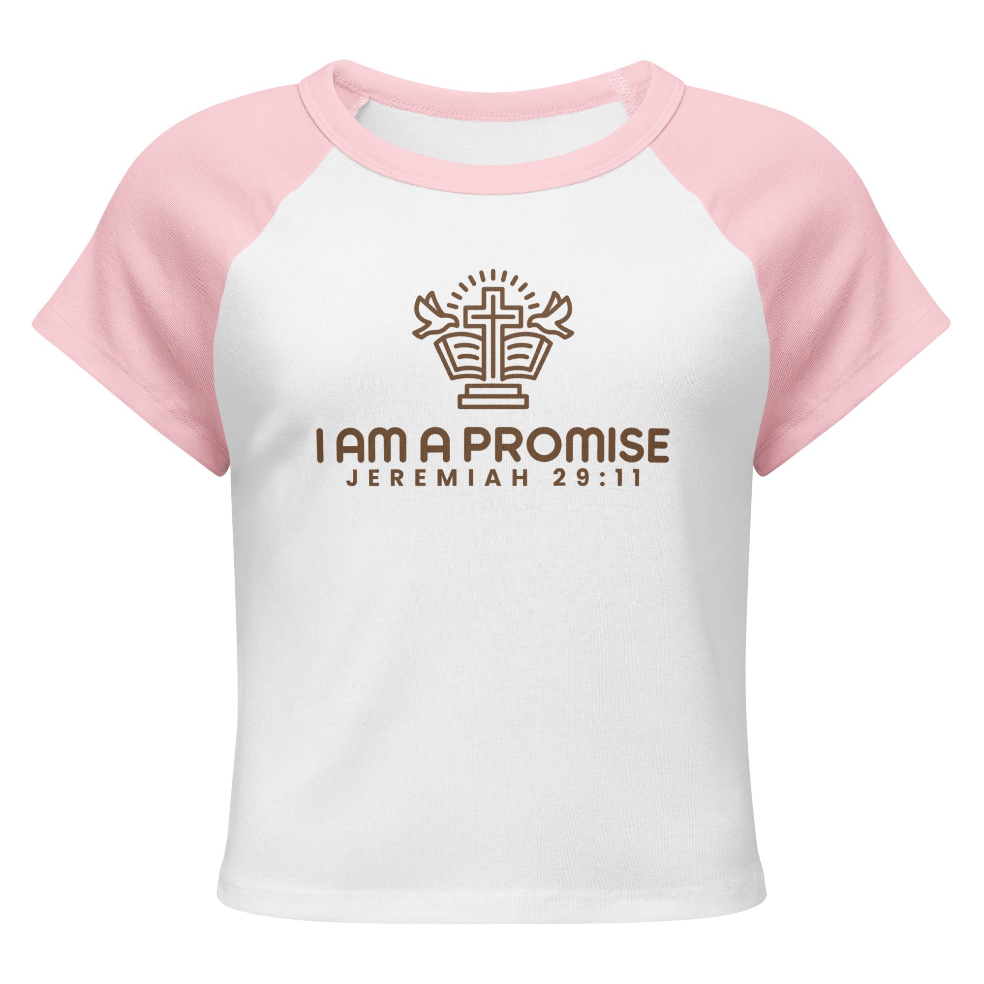 Women's Micro Rib Raglan Baby Tee – Cotton Blend, Fitted - His World For Us