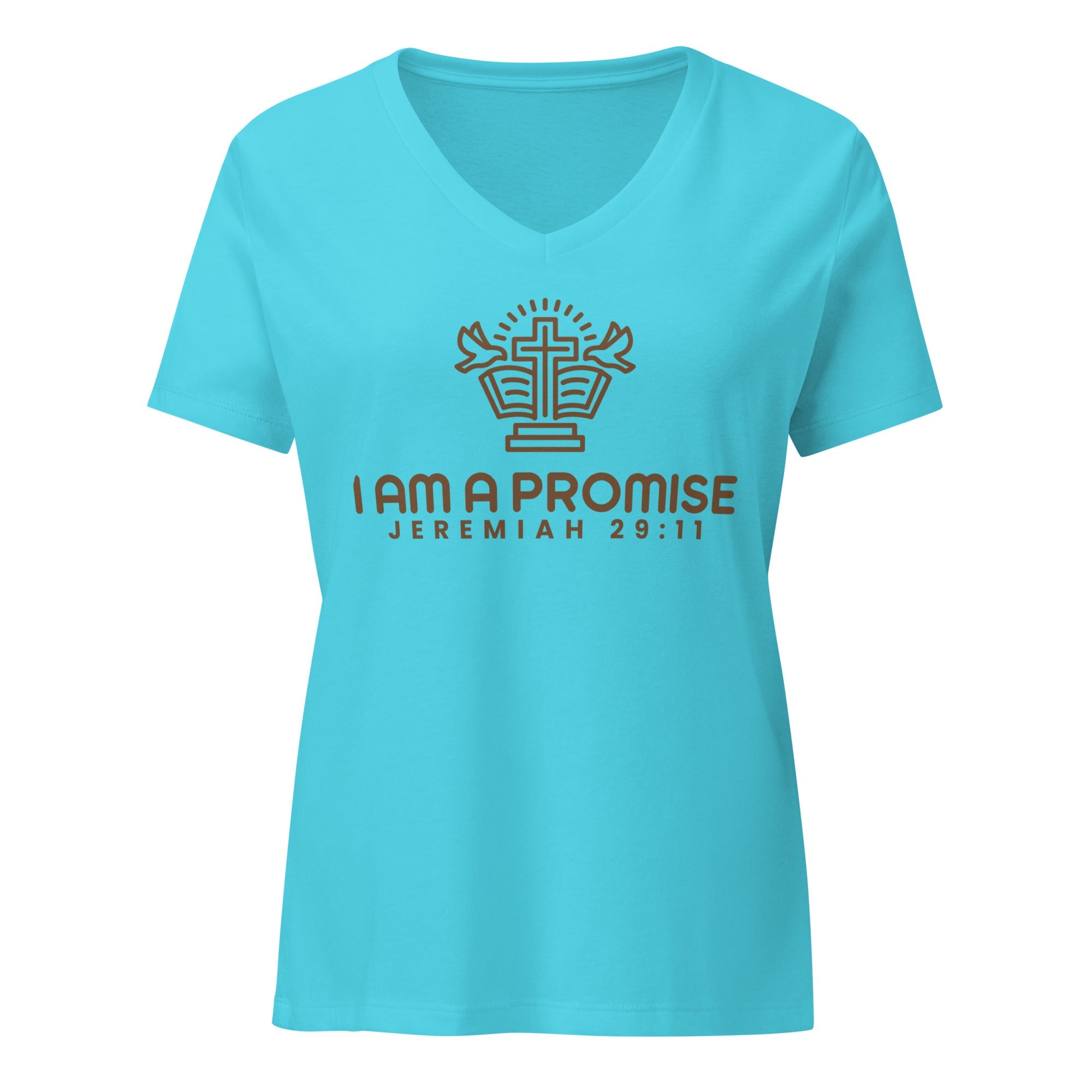 Women’s relaxed v - neck t-shirt - His World For Us
