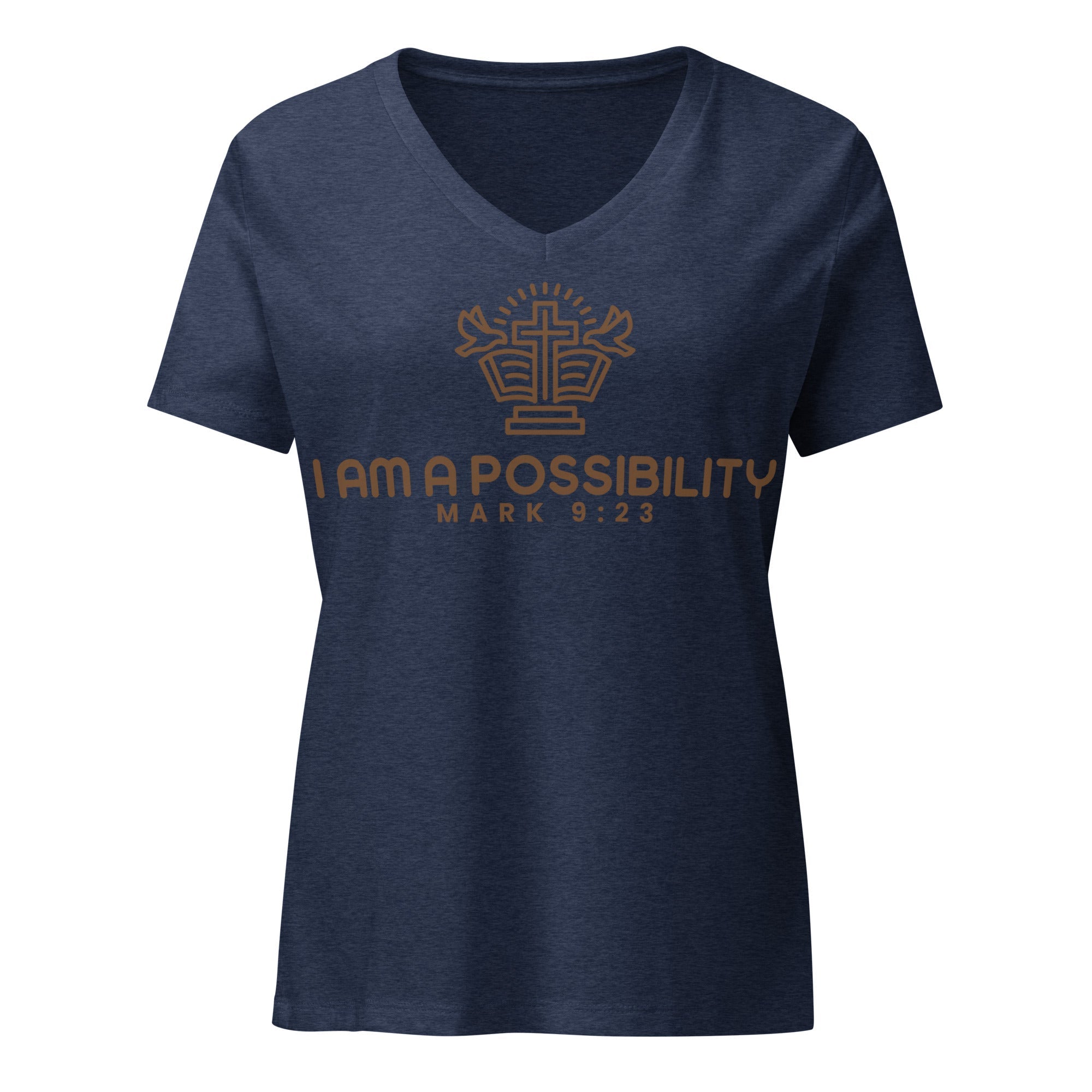 Women’s relaxed v - neck t-shirt - His World For Us