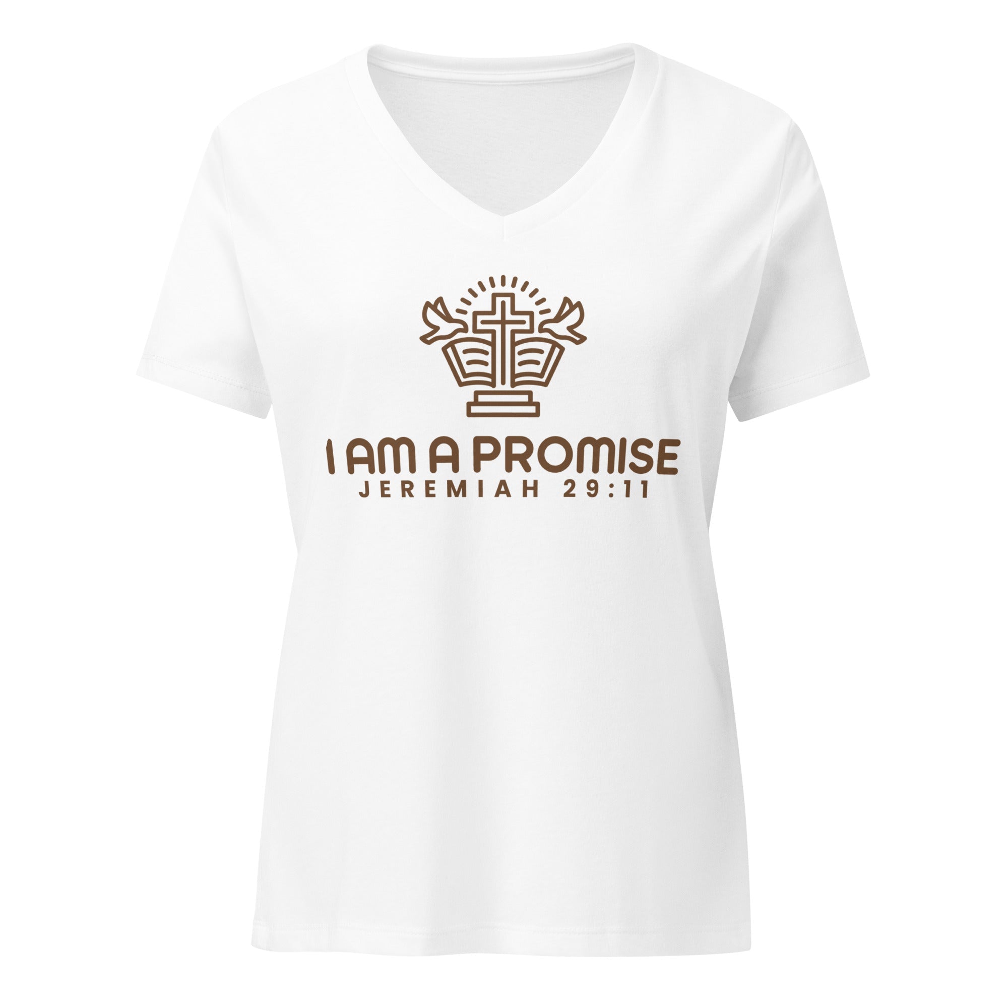 Women’s relaxed v - neck t-shirt - His World For Us
