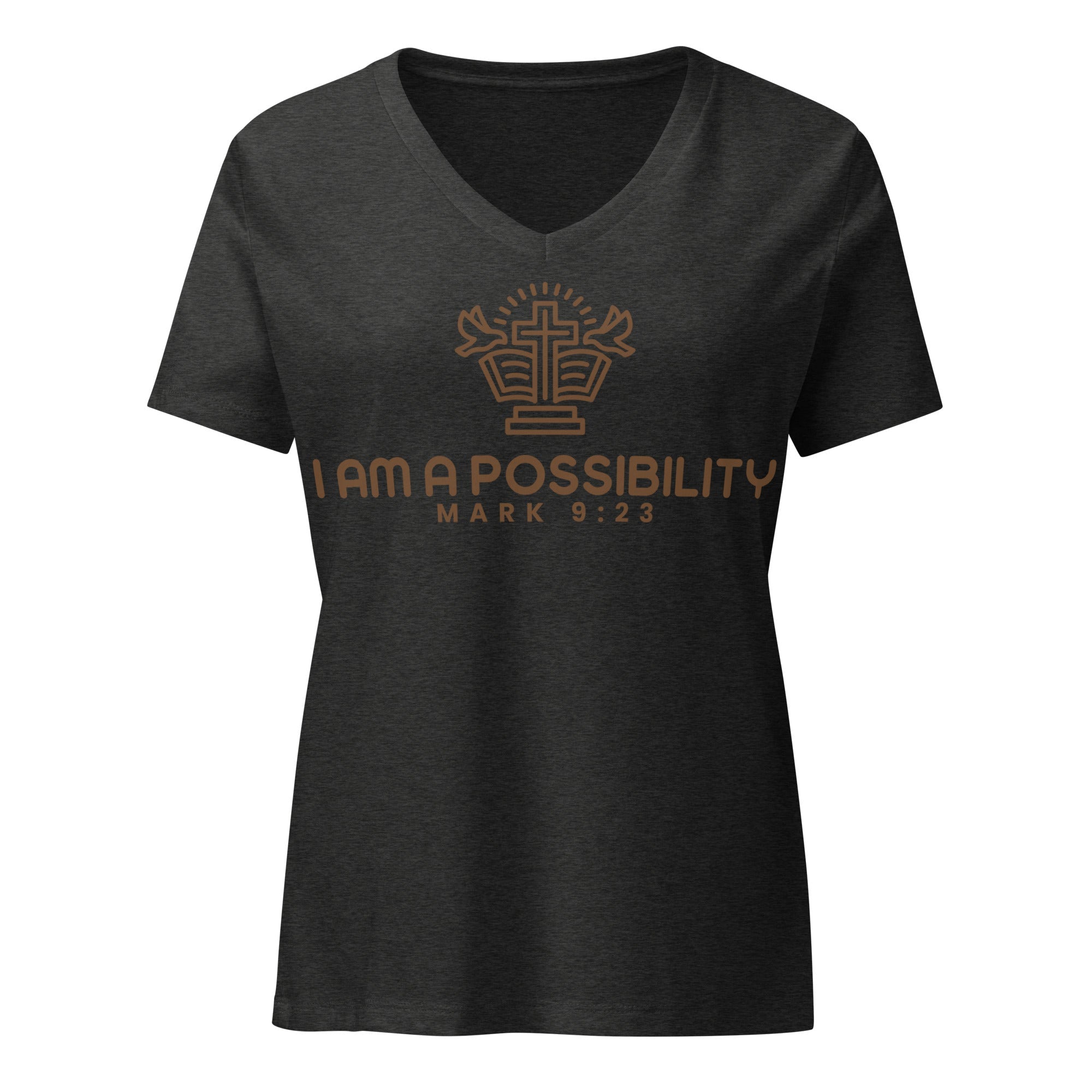 Women’s relaxed v - neck t-shirt - His World For Us