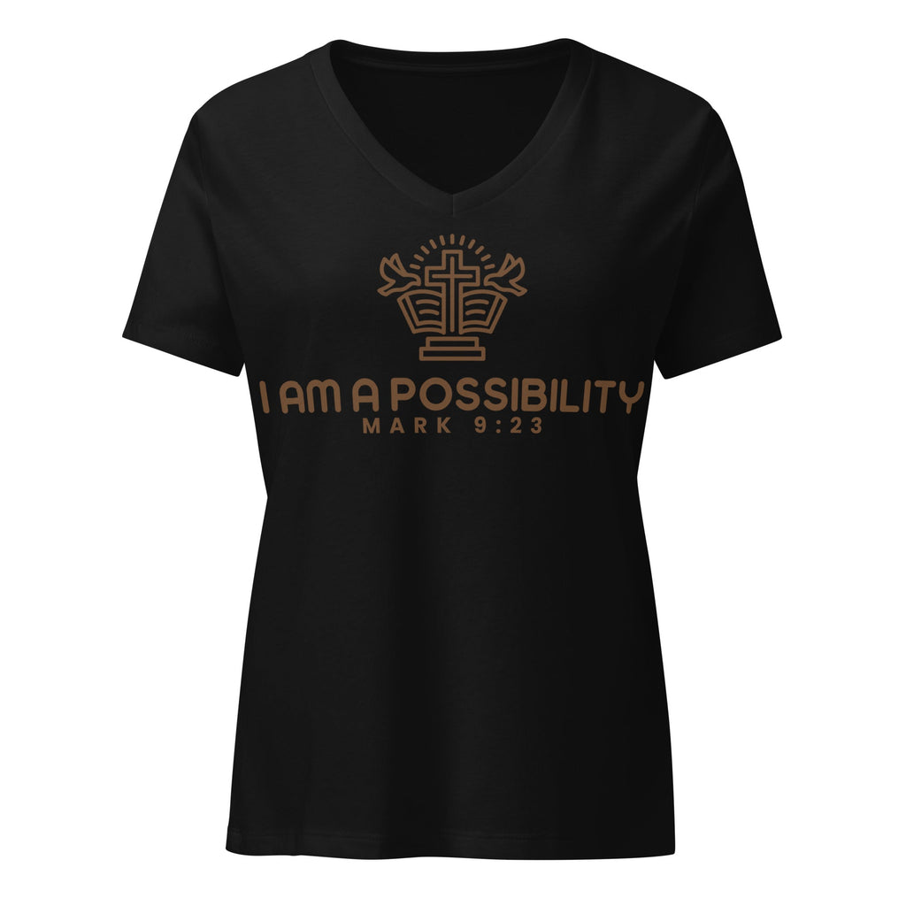 Women’s relaxed v - neck t-shirt - His World For Us