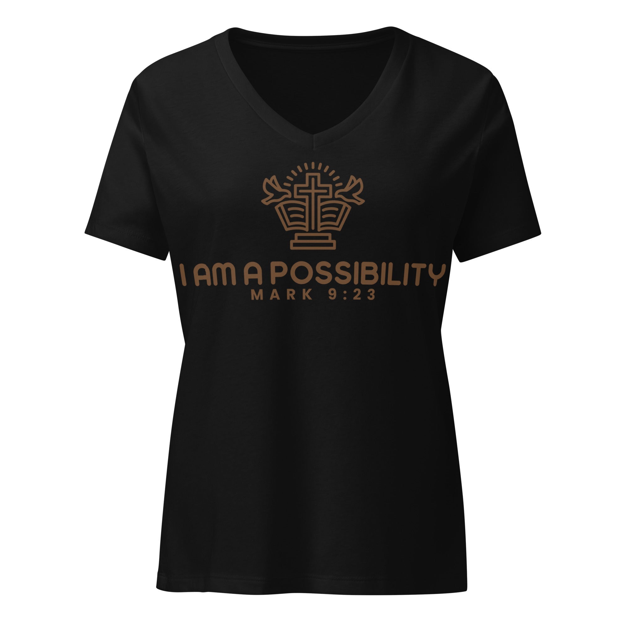 Women’s relaxed v - neck t-shirt - His World For Us