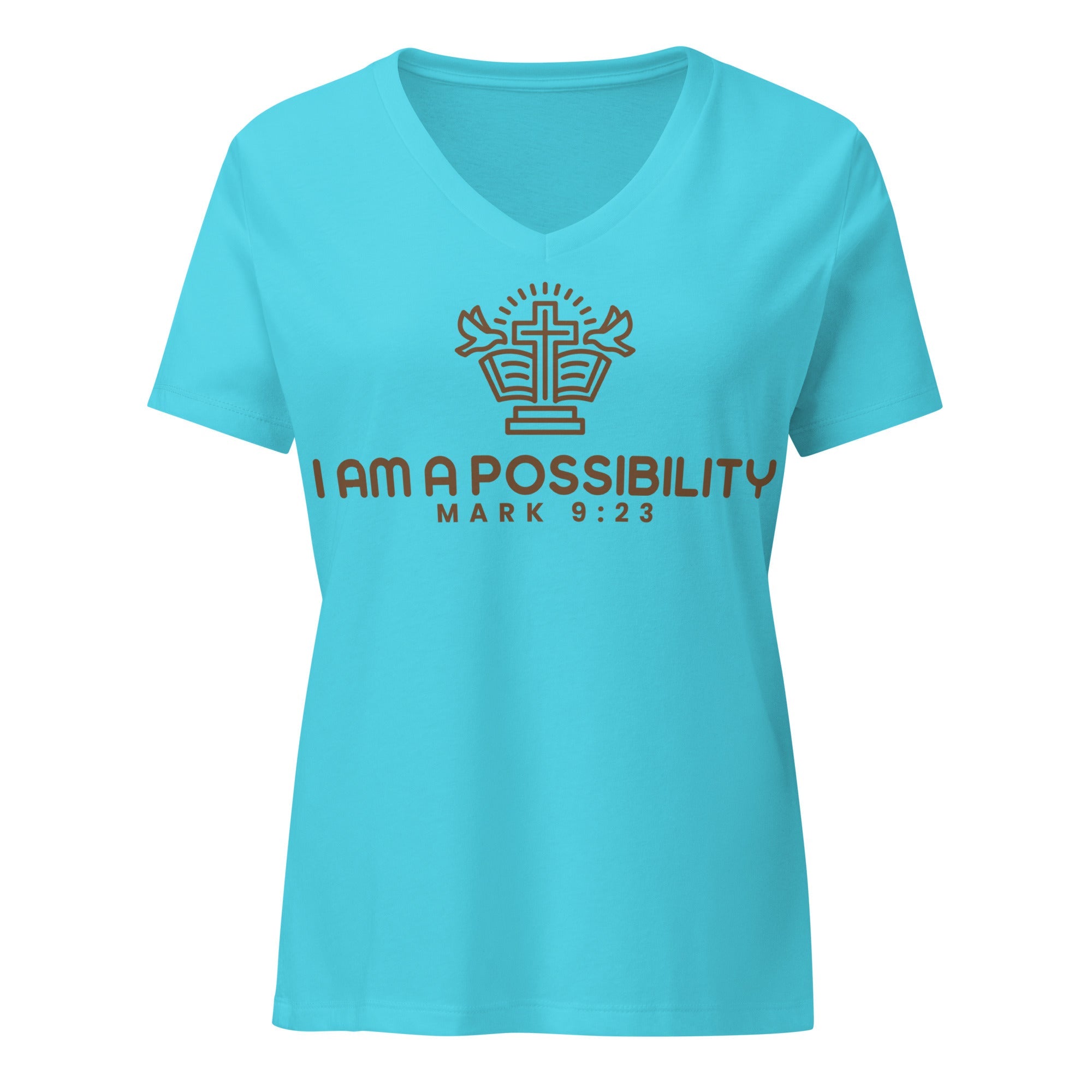 Women’s relaxed v - neck t-shirt - His World For Us
