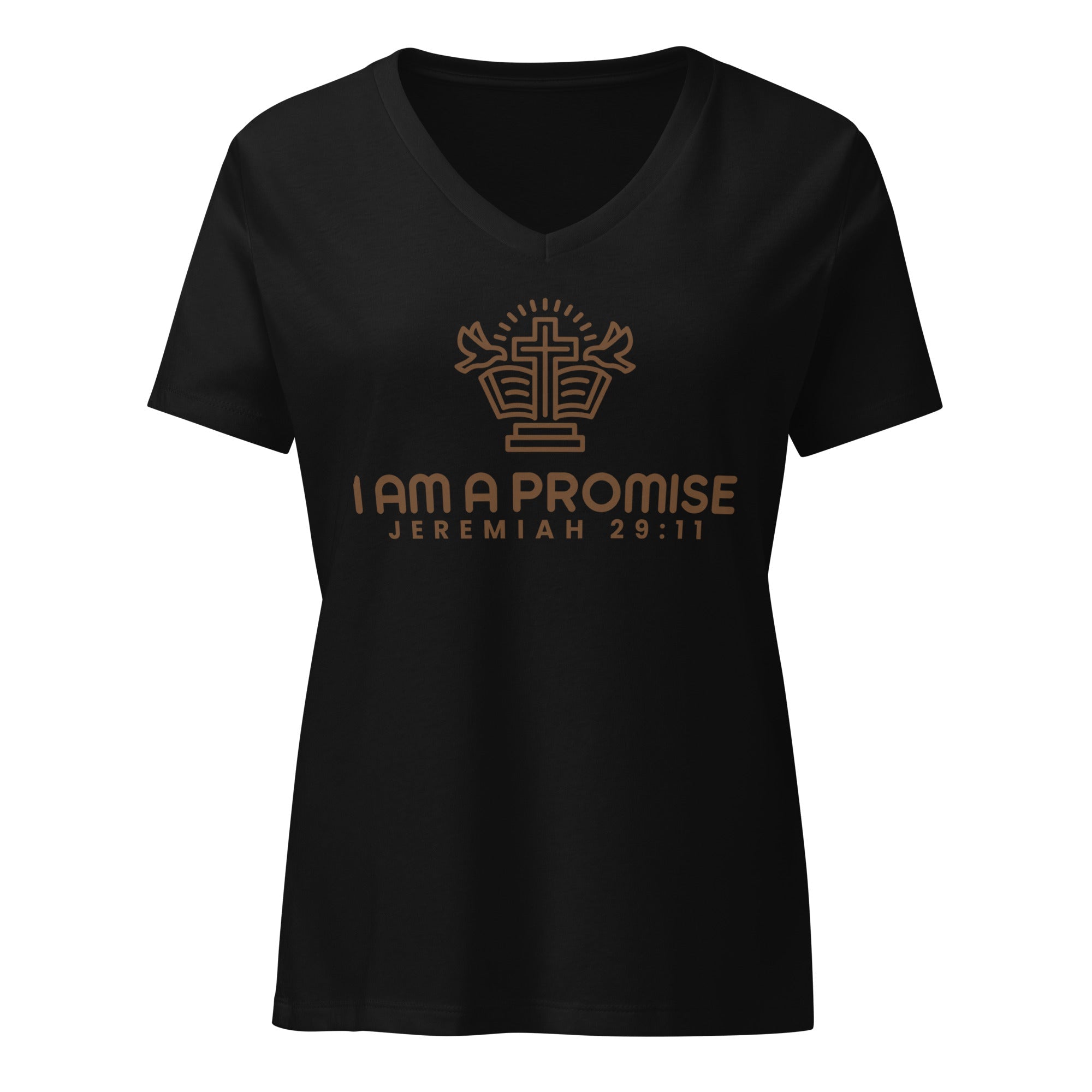 Women’s relaxed v - neck t-shirt - His World For Us