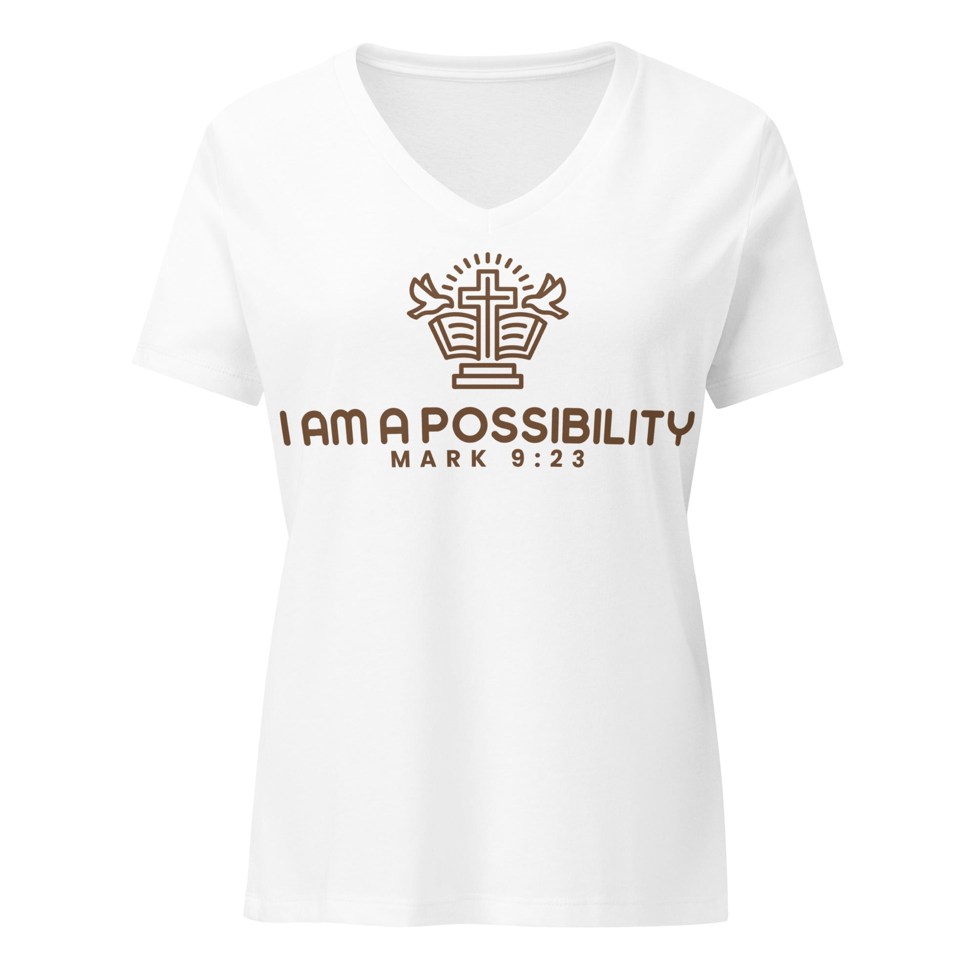 Women’s relaxed v - neck t-shirt - His World For Us
