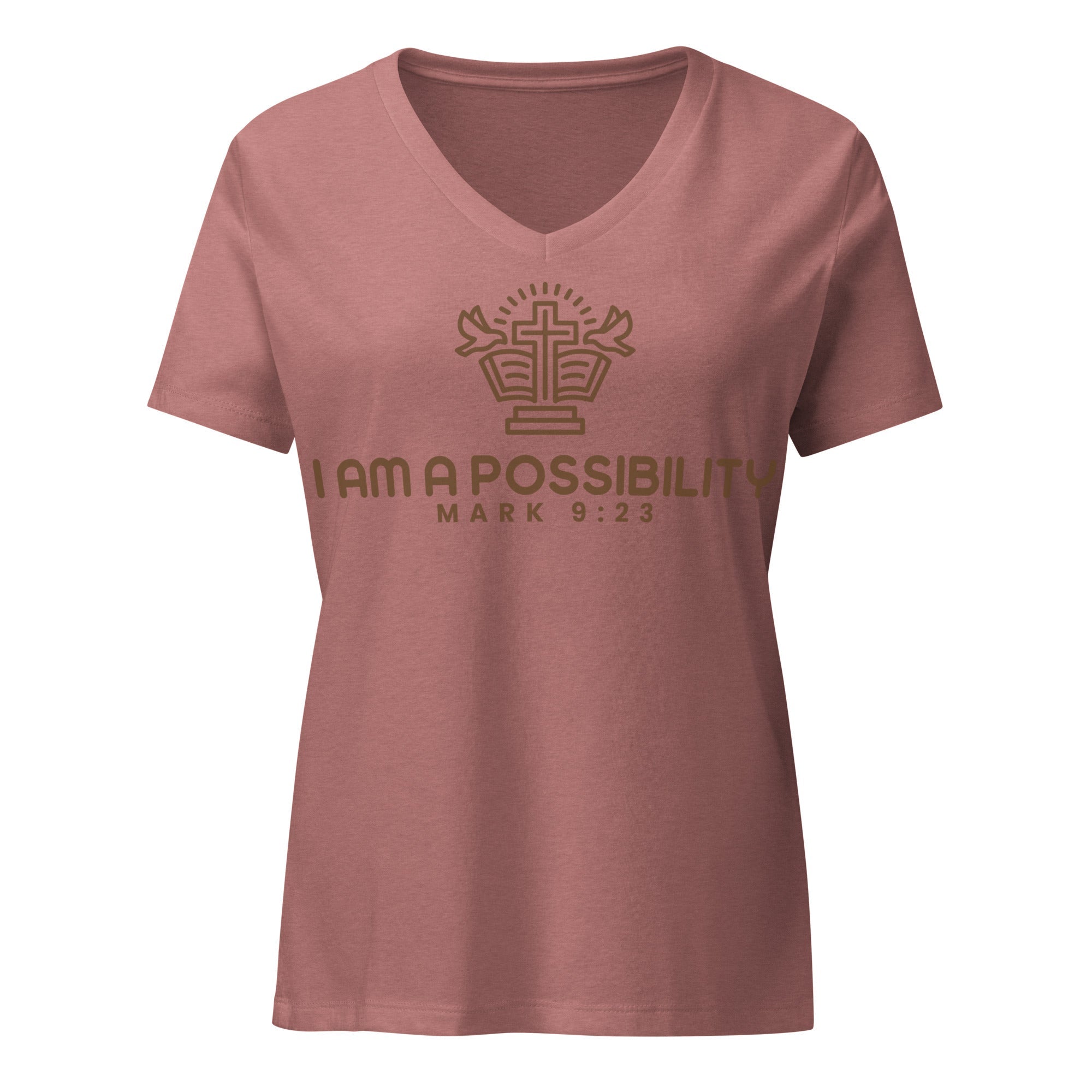 Women’s relaxed v - neck t-shirt - His World For Us