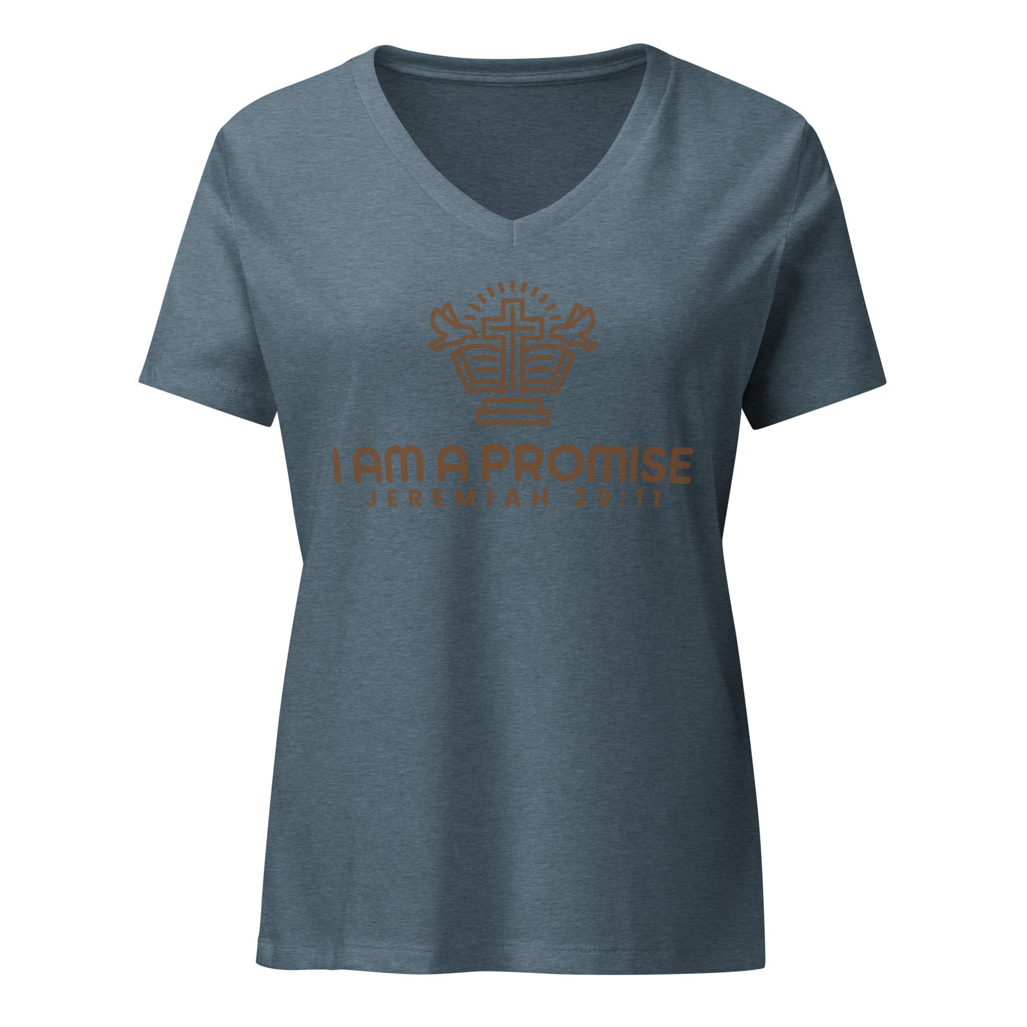 Women’s relaxed v - neck t-shirt - His World For Us
