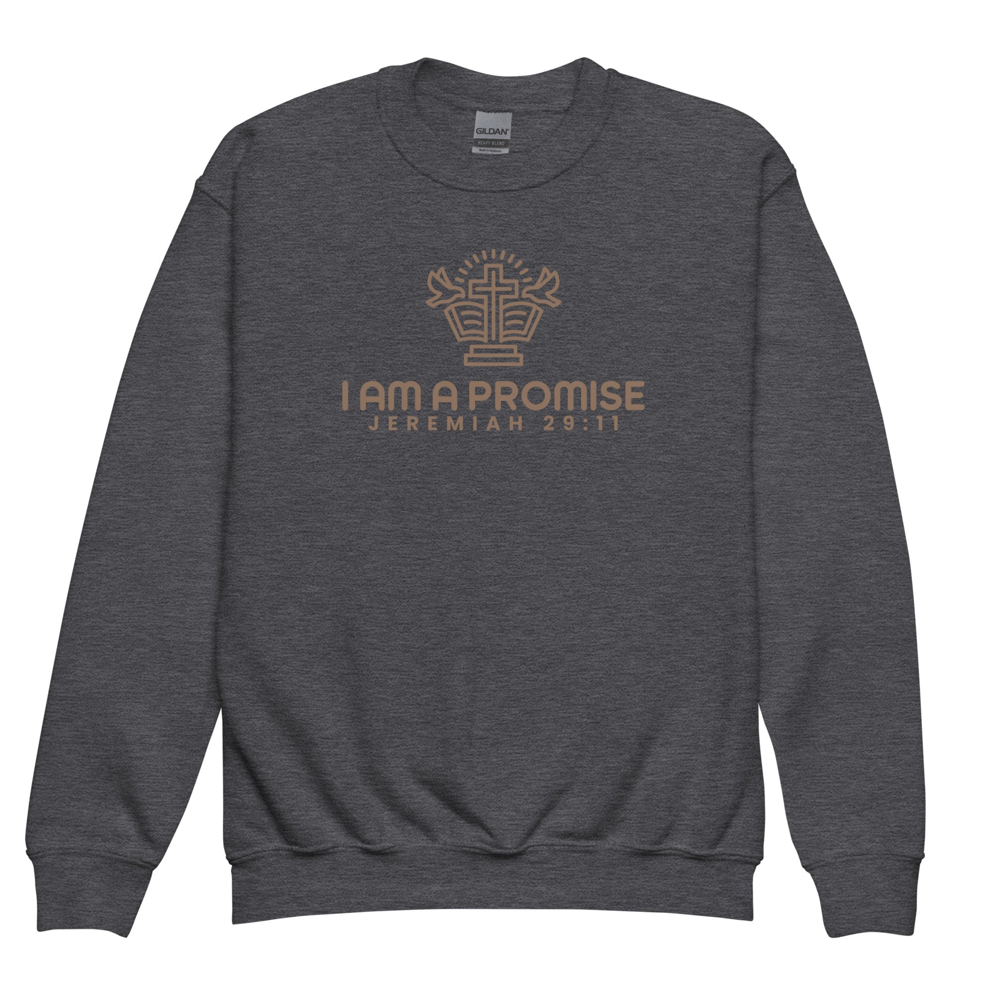 Youth Cotton Blend Crewneck Sweatshirt - His World For Us