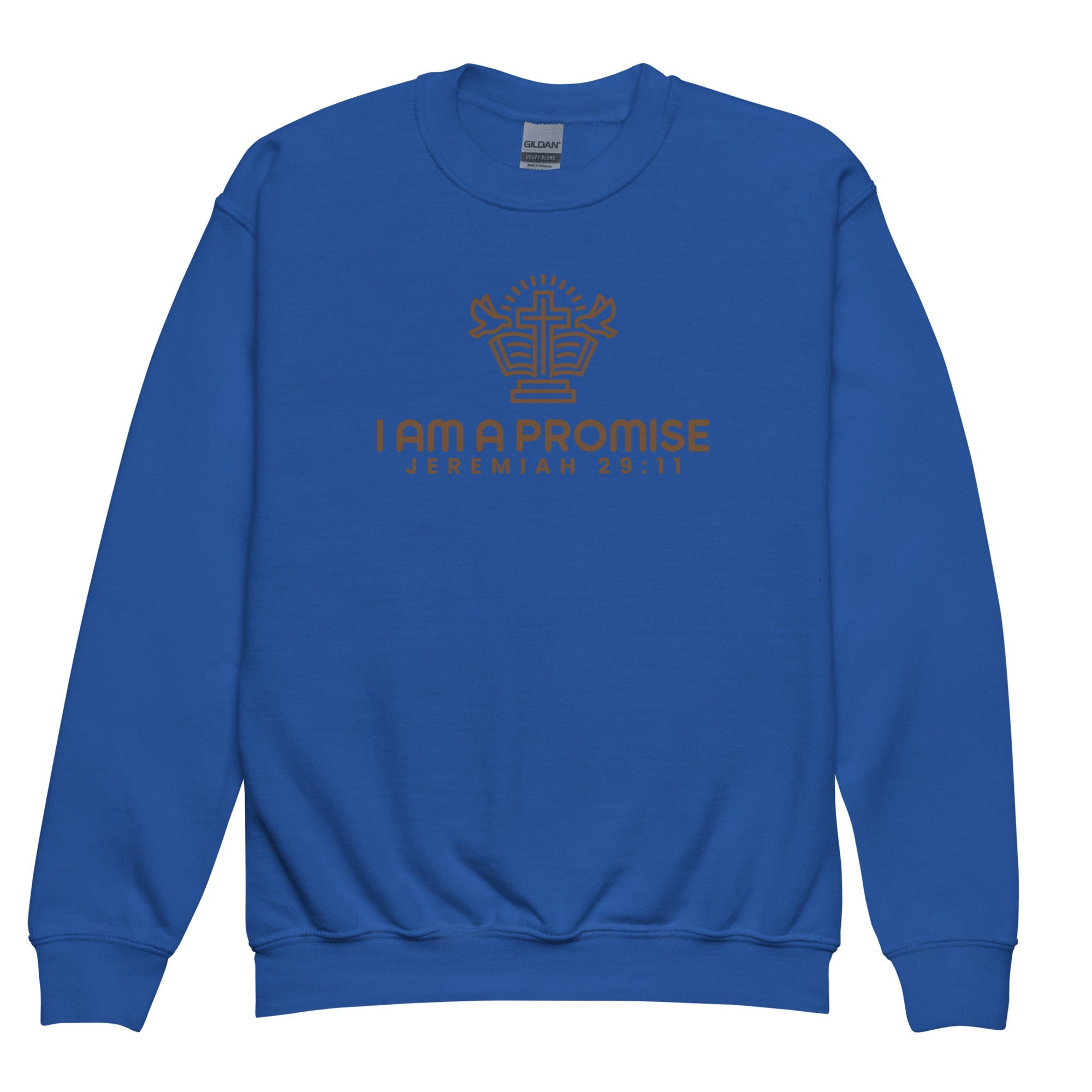 Youth Cotton Blend Crewneck Sweatshirt - His World For Us