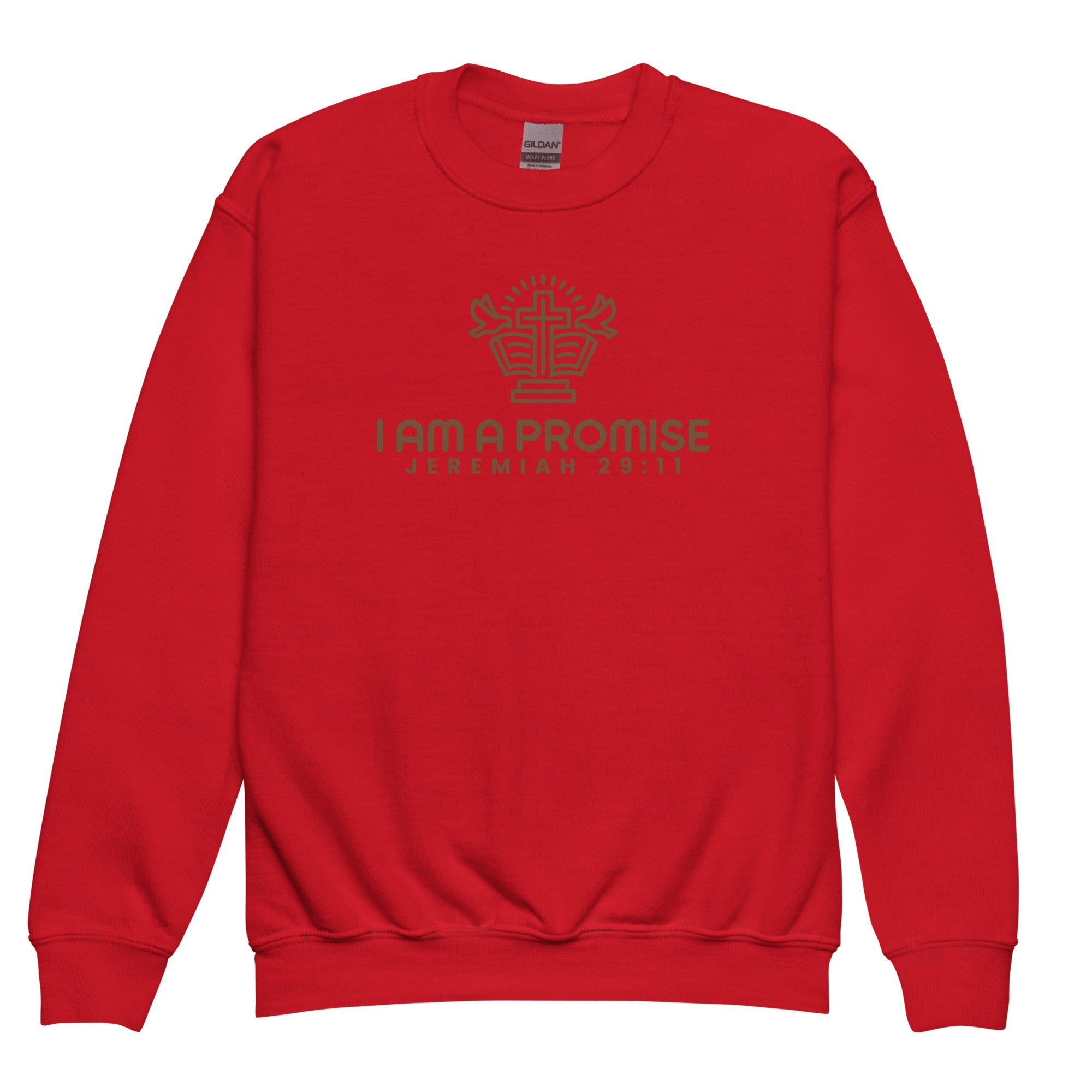 Youth Cotton Blend Crewneck Sweatshirt - His World For Us