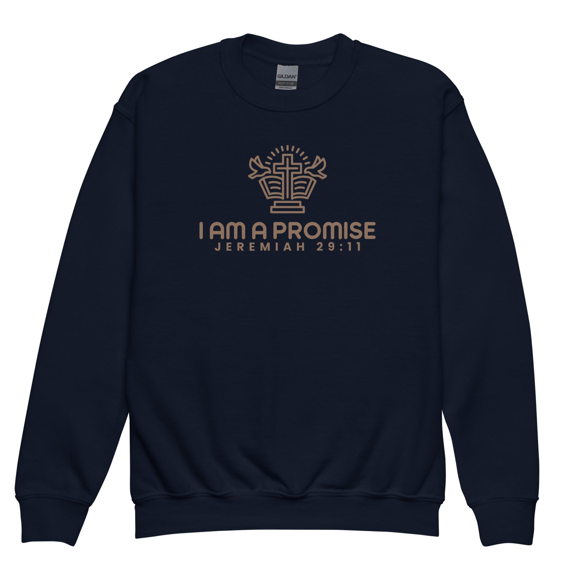 Youth Cotton Blend Crewneck Sweatshirt - His World For Us