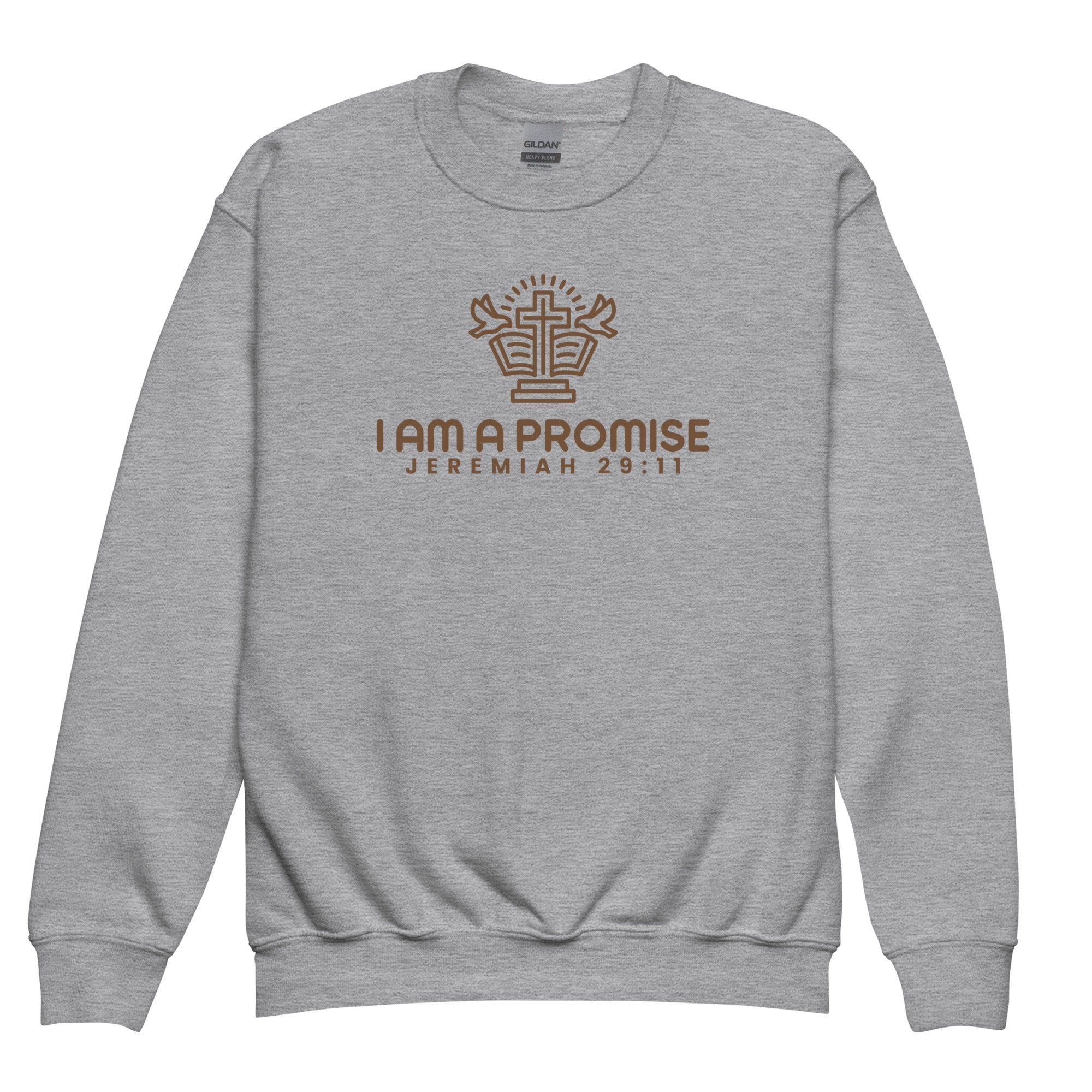Youth Cotton Blend Crewneck Sweatshirt - His World For Us