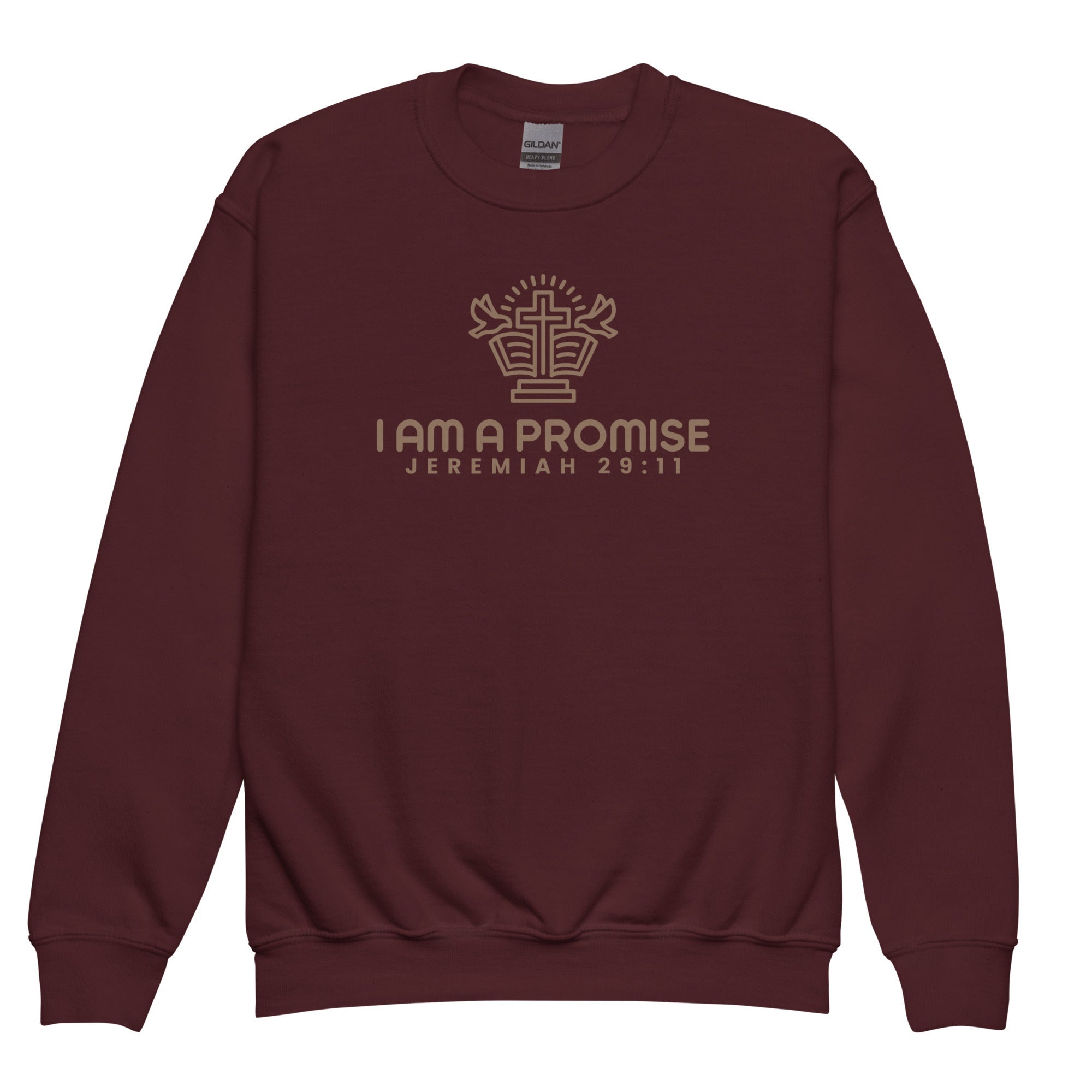 Youth Cotton Blend Crewneck Sweatshirt - His World For Us