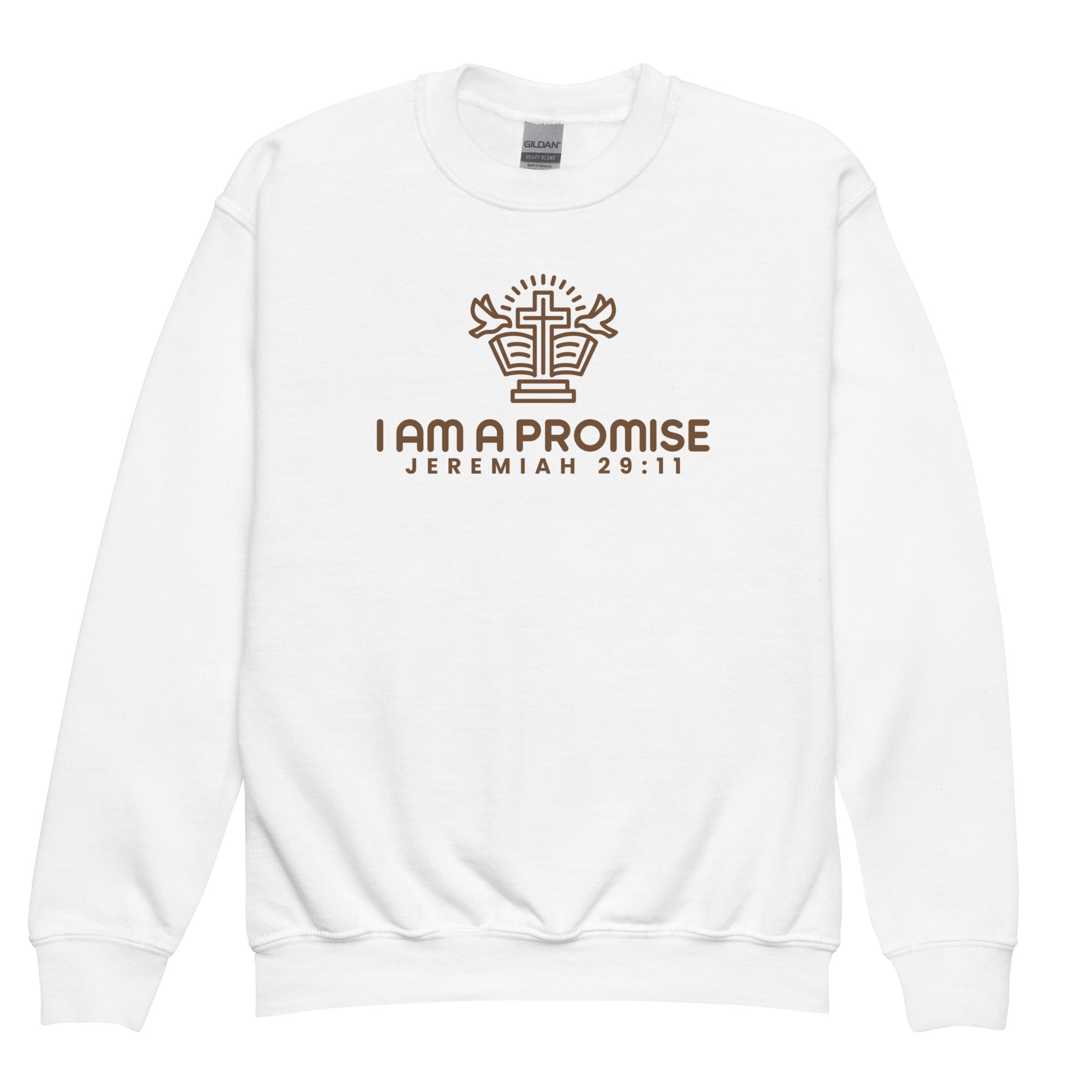 Youth Cotton Blend Crewneck Sweatshirt - His World For Us