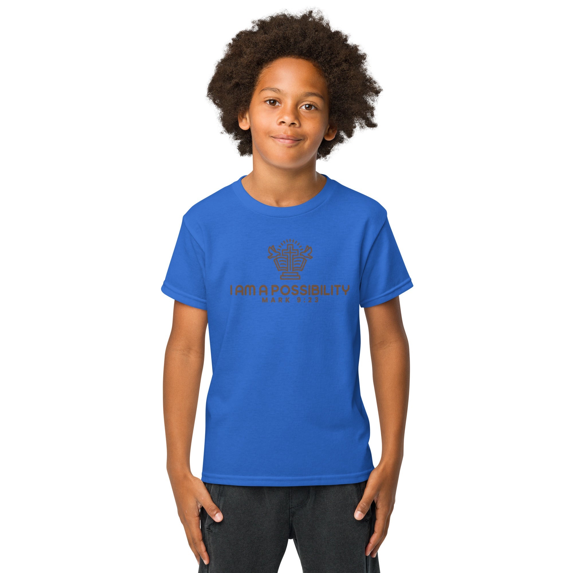 Youth Cotton Blend Moisture - Wicking T-Shirt - His World For Us