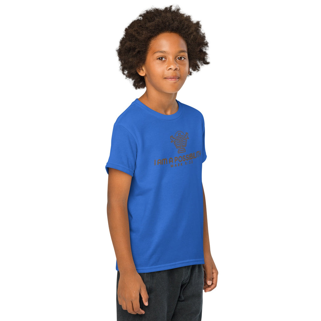 Youth Cotton Blend Moisture - Wicking T-Shirt - His World For Us