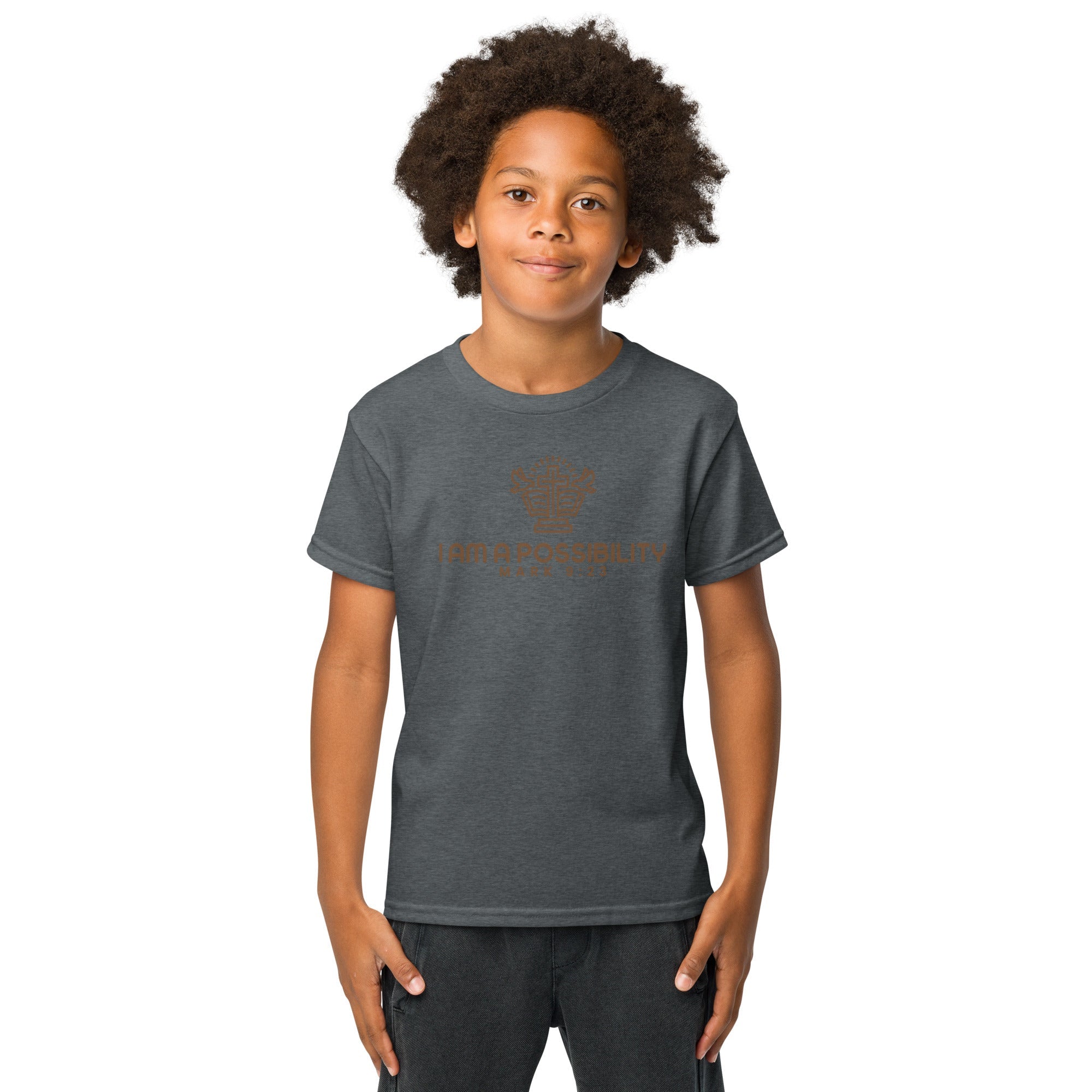 Youth Cotton Blend Moisture - Wicking T-Shirt - His World For Us