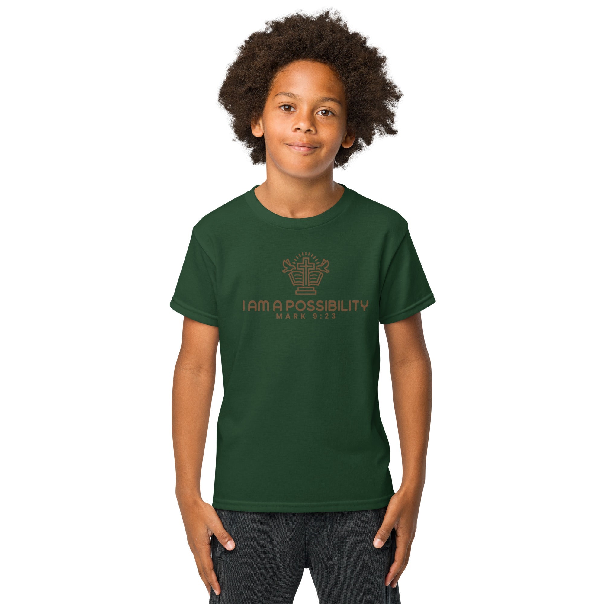 Youth Cotton Blend Moisture - Wicking T-Shirt - His World For Us