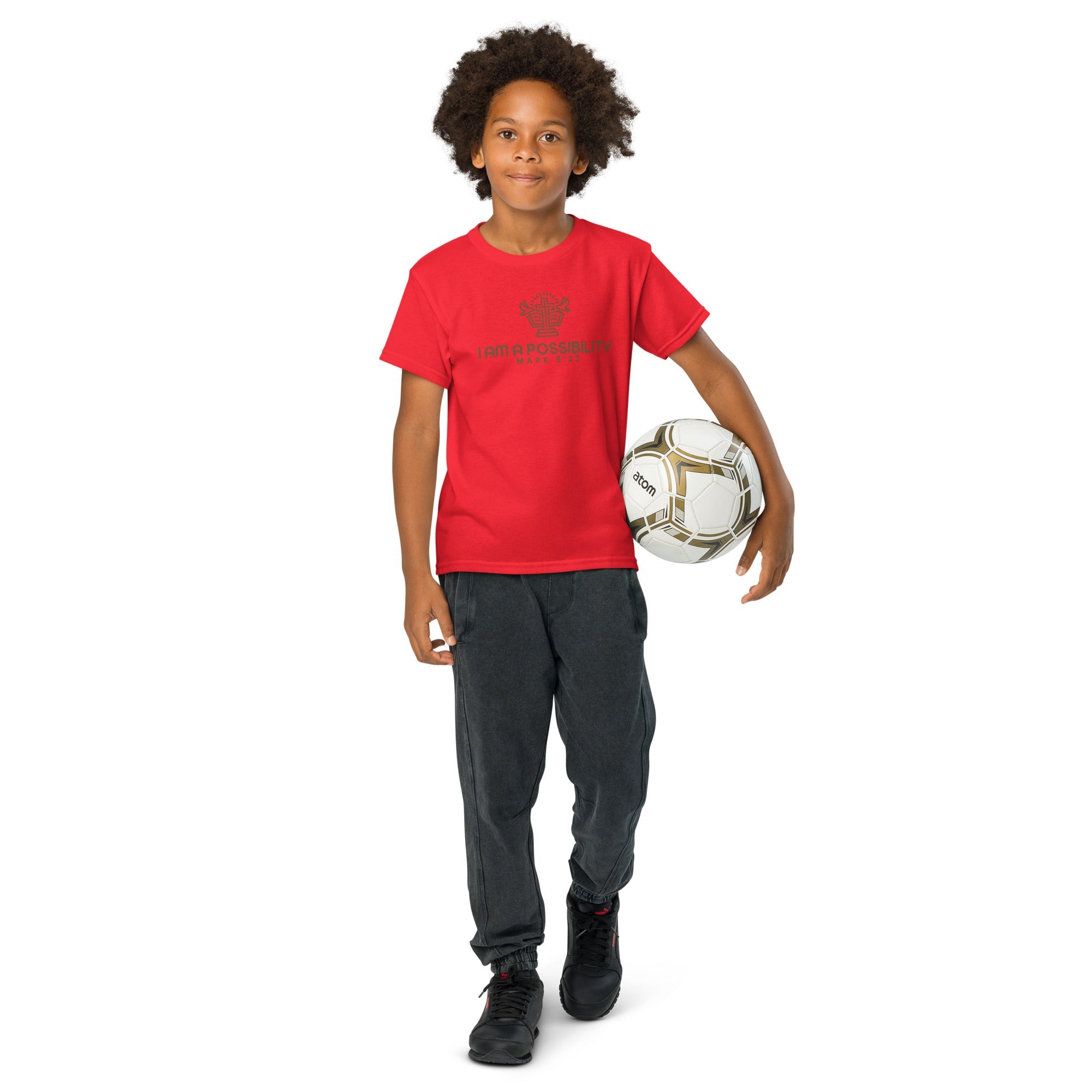 Youth Cotton Blend Moisture - Wicking T-Shirt - His World For Us