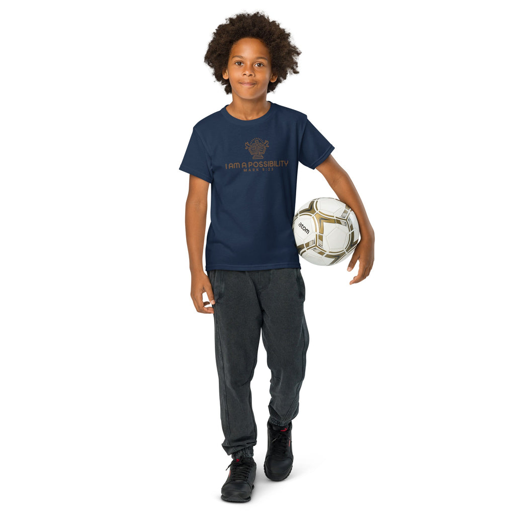 Youth Cotton Blend Moisture - Wicking T-Shirt - His World For Us