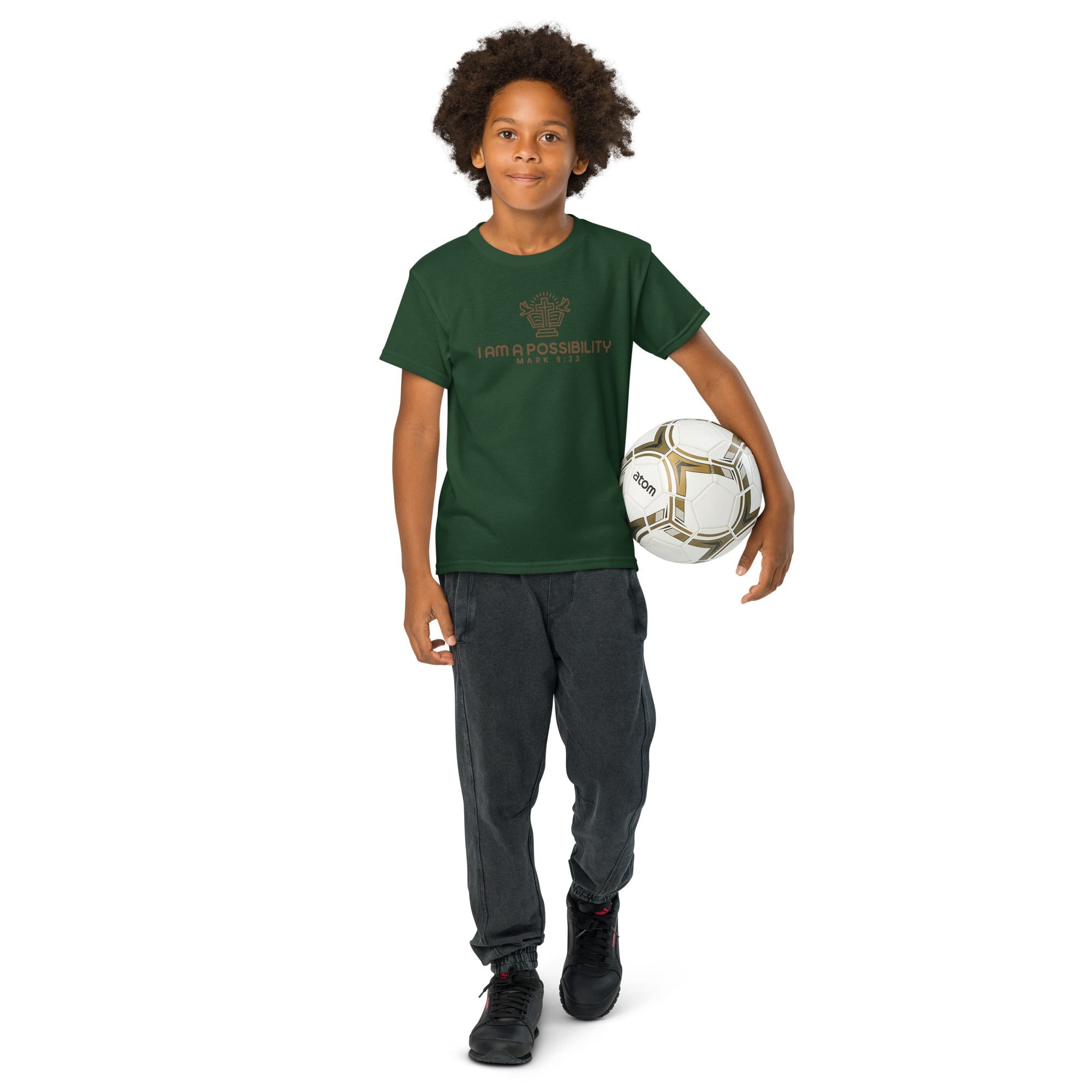 Youth Cotton Blend Moisture - Wicking T-Shirt - His World For Us