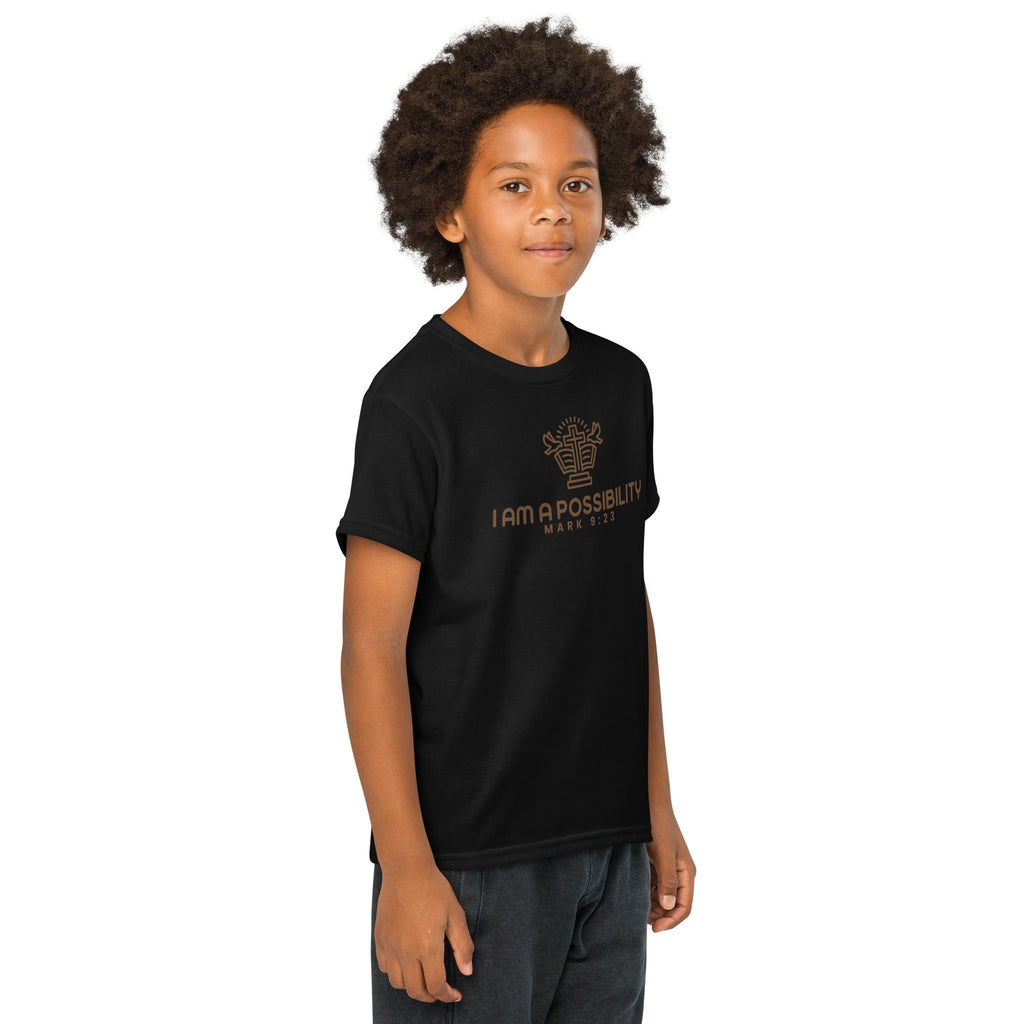 Youth Cotton Blend Moisture - Wicking T-Shirt - His World For Us
