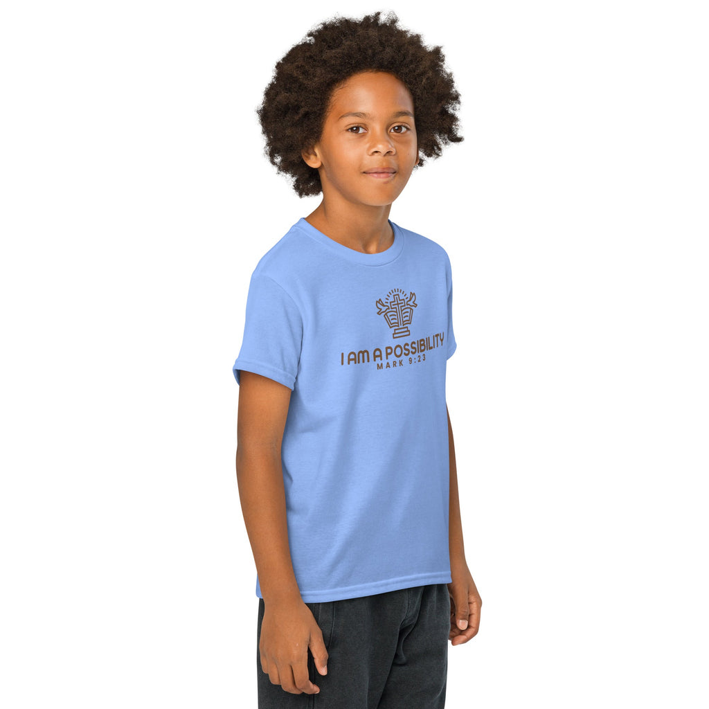 Youth Cotton Blend Moisture - Wicking T-Shirt - His World For Us