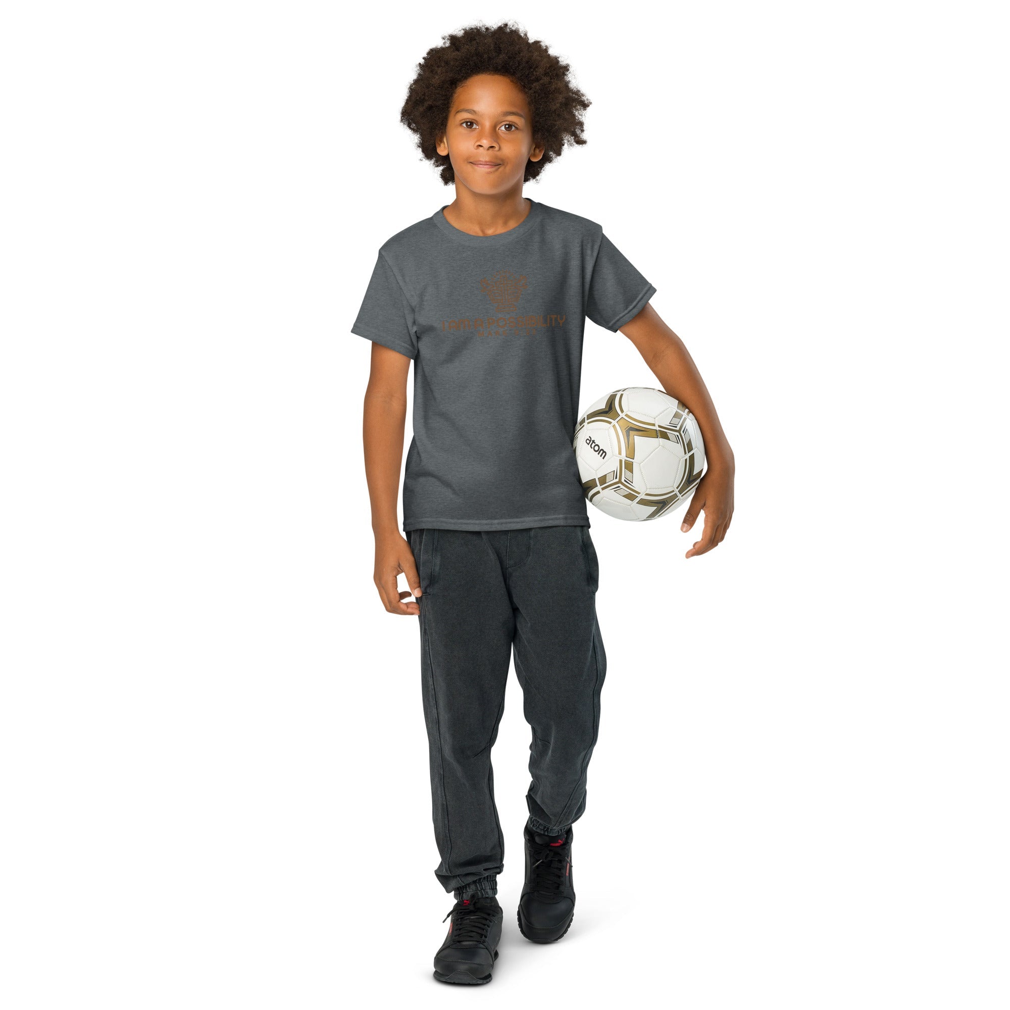 Youth Cotton Blend Moisture - Wicking T-Shirt - His World For Us