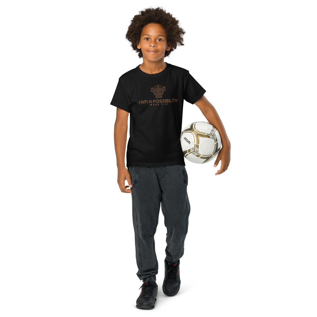 Youth Cotton Blend Moisture - Wicking T-Shirt - His World For Us