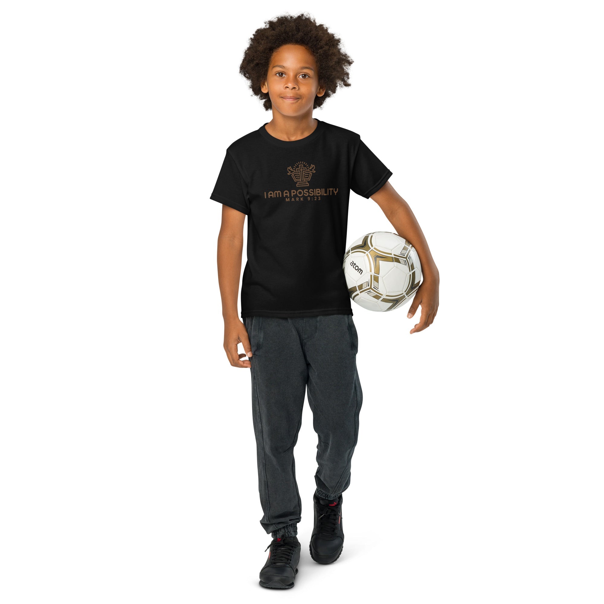 Youth Cotton Blend Moisture - Wicking T-Shirt - His World For Us