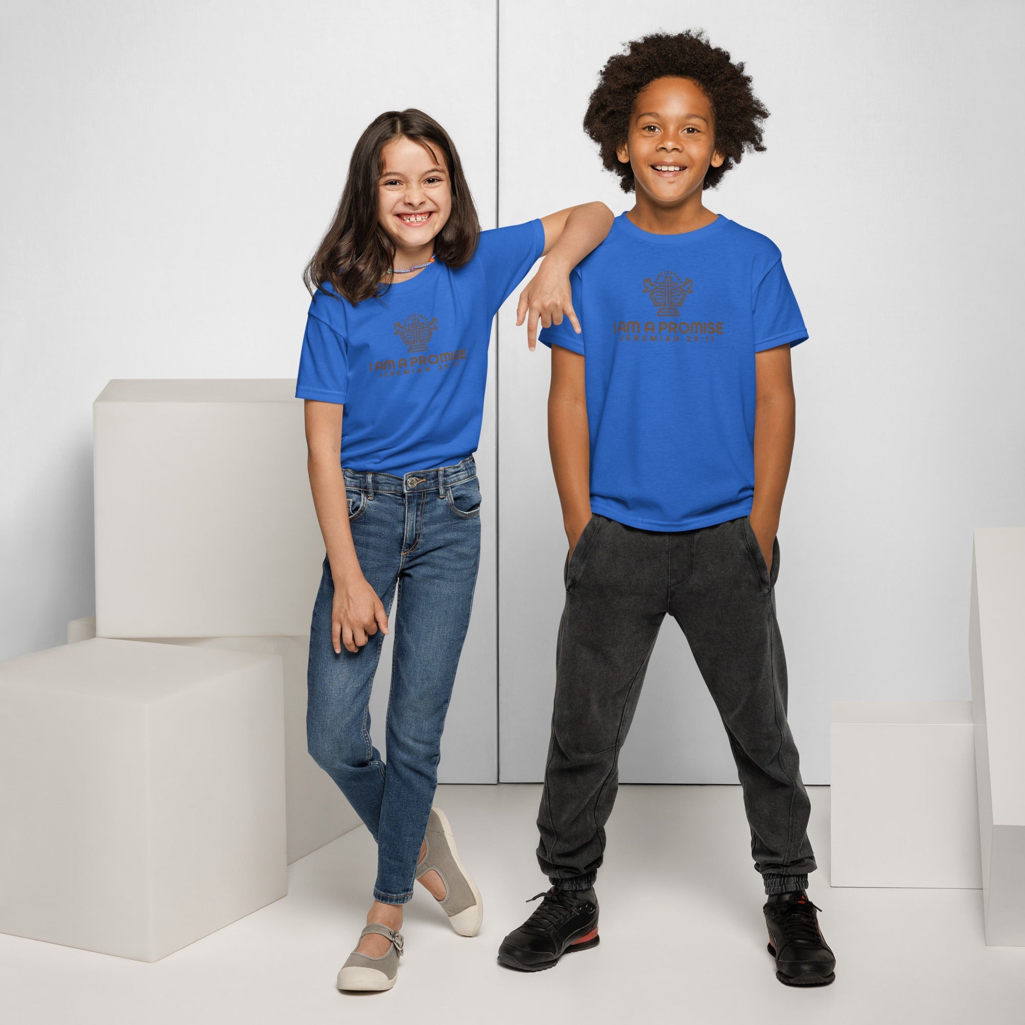 Youth Cotton Blend Moisture - Wicking T-Shirt - His World For Us